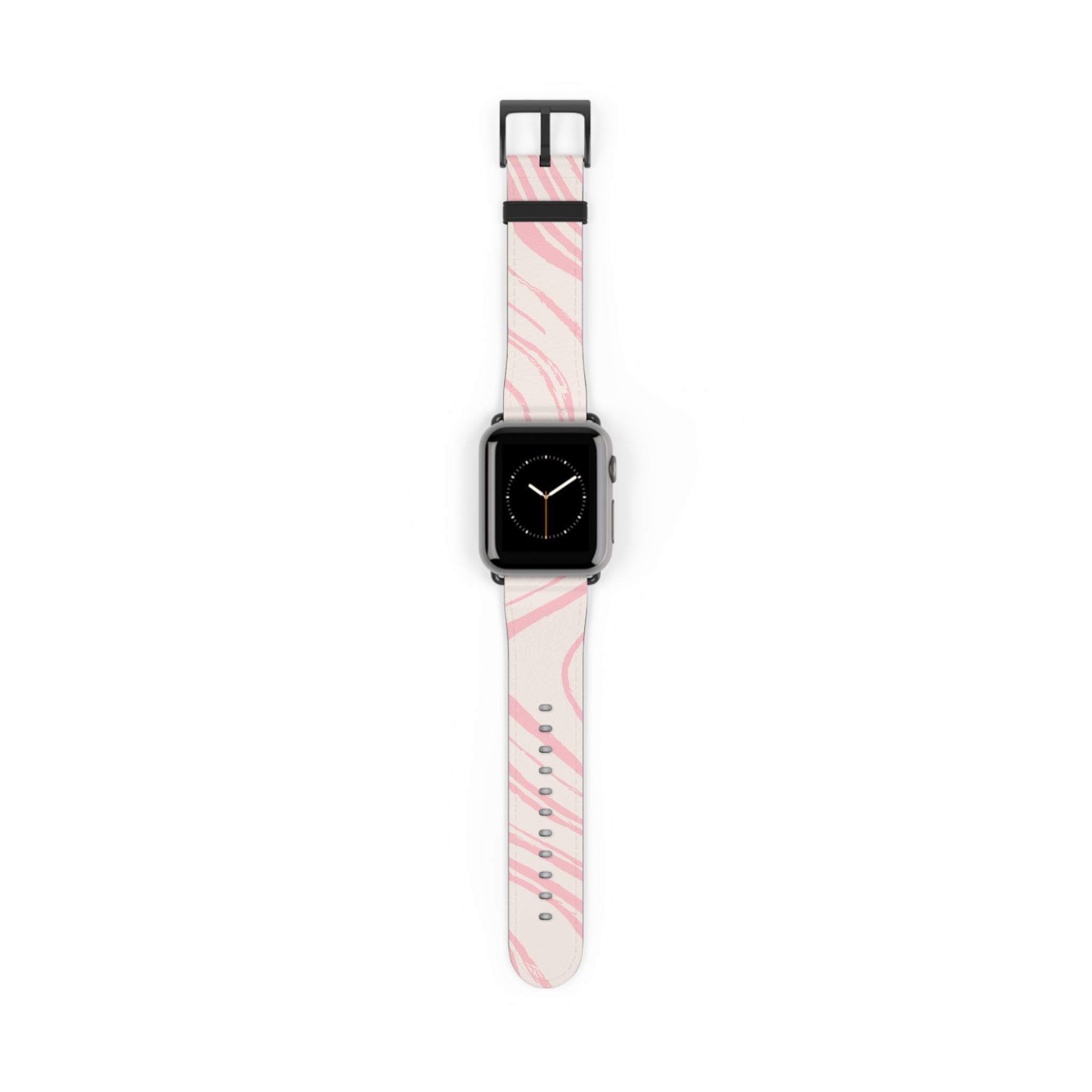 Pink Marble Apple Watch Band, Artsulli - Art is Long, Life is Short, Accessories, Size, 38 - 41 mm, Color, Black Matte, , , 87541894300202940977