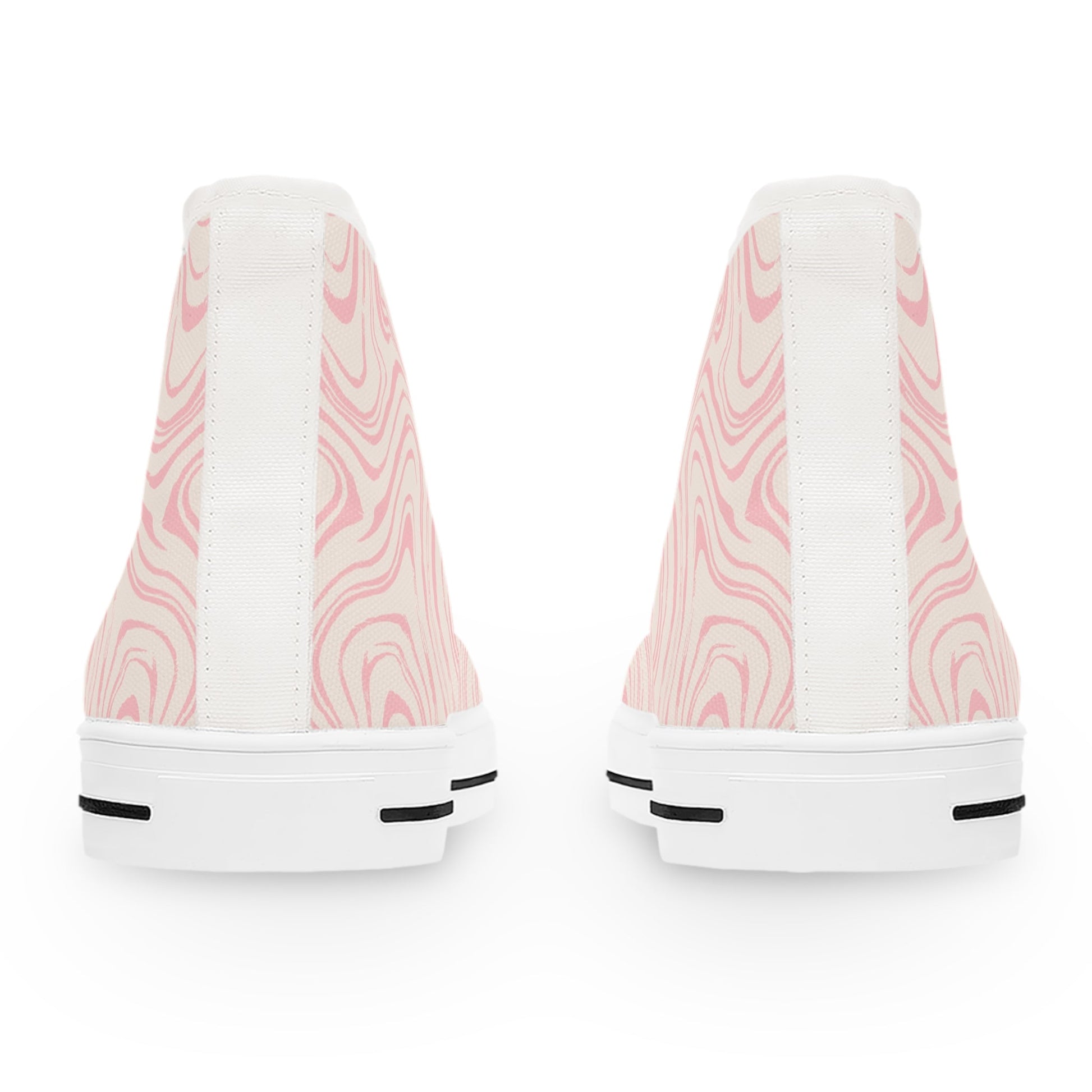 Pink Marble Canvas High Tops, Artsulli - Art is Long, Life is Short, Shoes, , , , , , , 