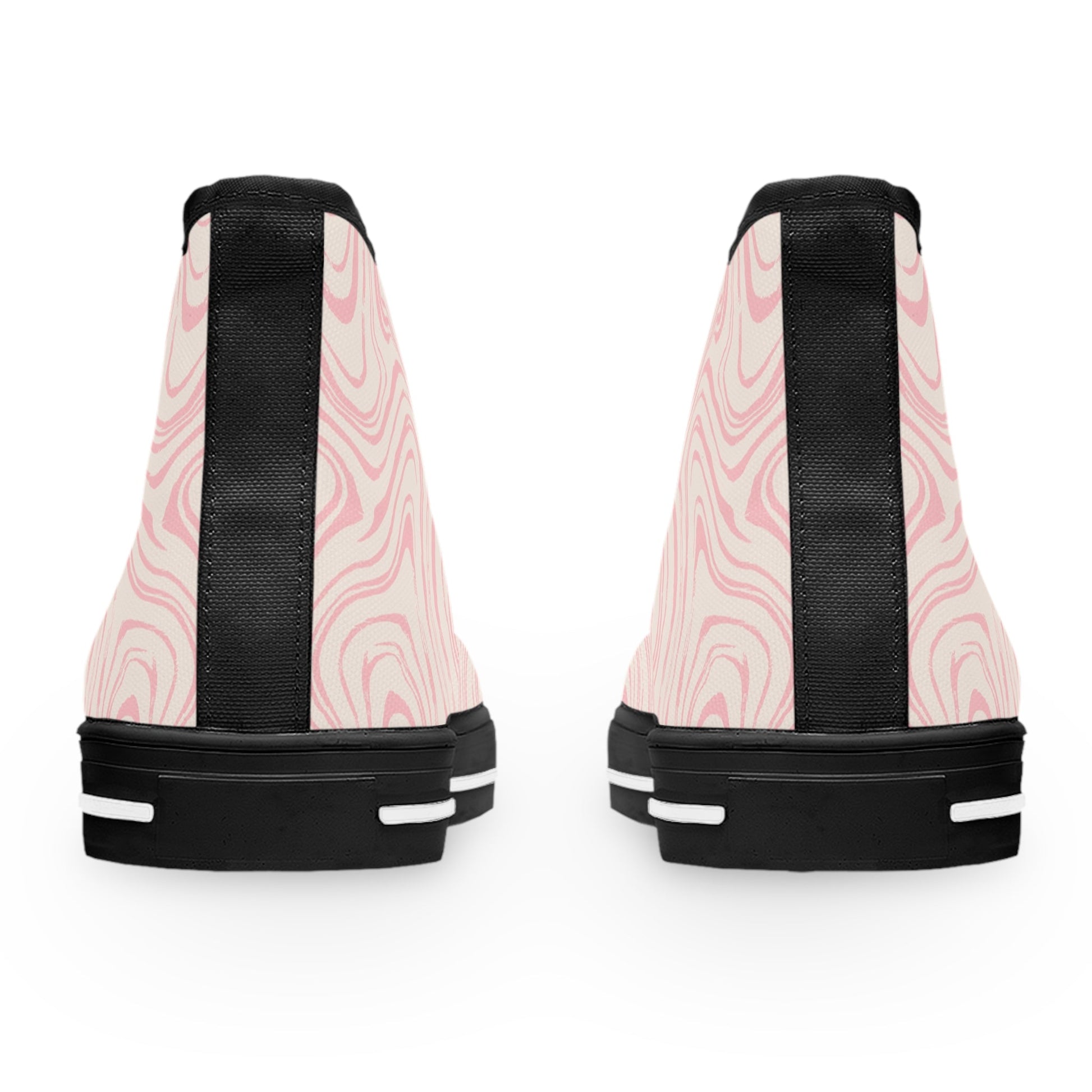 Pink Marble Canvas High Tops, Artsulli - Art is Long, Life is Short, Shoes, , , , , , , 
