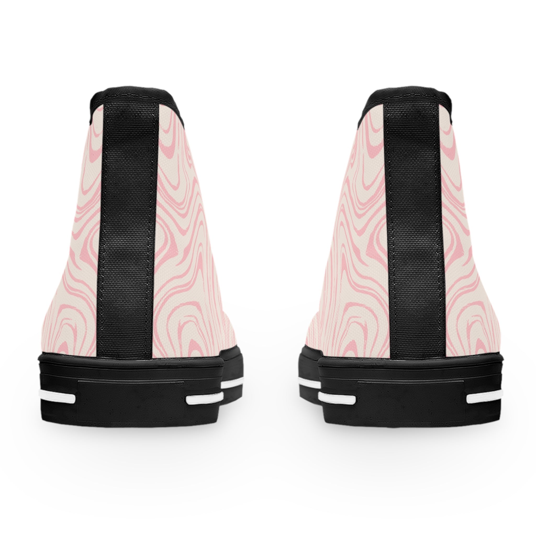 Pink Marble Canvas High Tops, Artsulli - Art is Long, Life is Short, Shoes, , , , , , , 