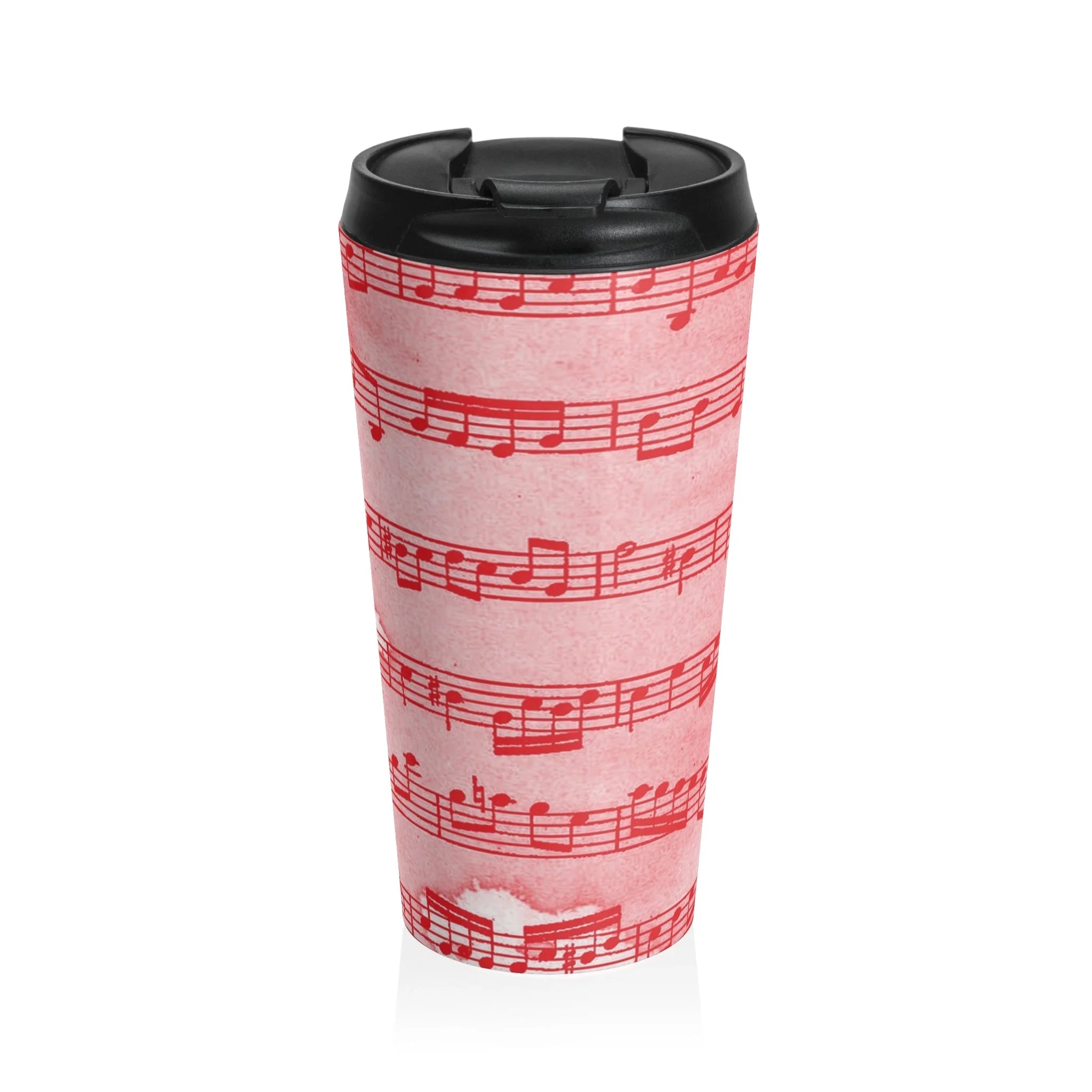 Pink Musical Notes Stainless Steel Travel Mug, Artsulli - Art is Long, Life is Short, Mug, Size, 15oz, , , , , 17697035646696316959