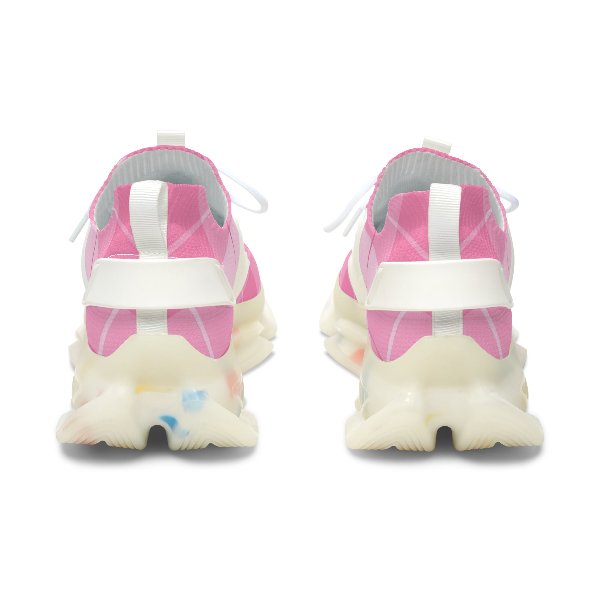 Pink Plaid Athletic Mesh Sneakers, Artsulli - Art is Long, Life is Short, Shoes, , , , , , , 