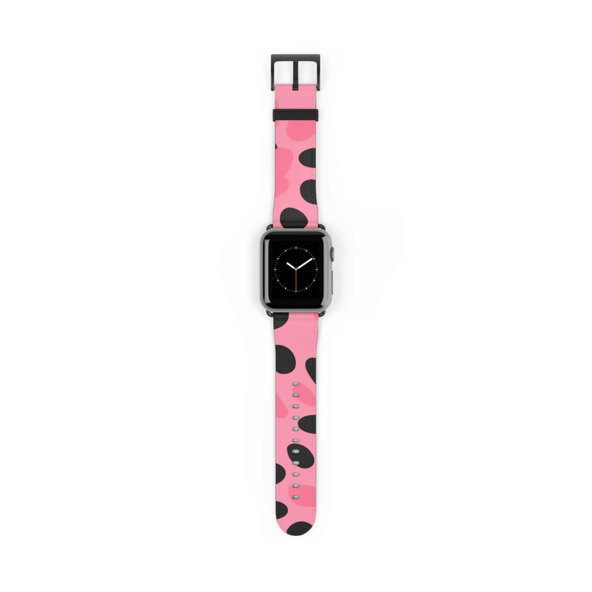 Pink Polka Dot Apple Watch Band, Artsulli - Art is Long, Life is Short, Accessories, Size, 38 - 41 mm, Color, Black Matte, , , 24395590553767347010