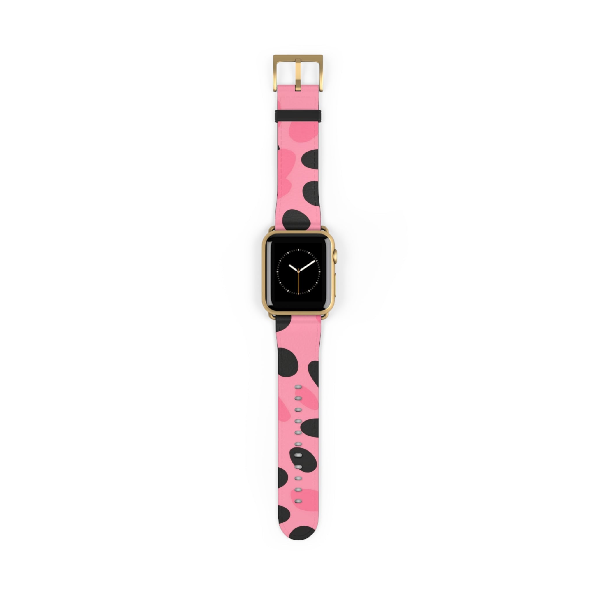 Pink Polka Dot Apple Watch Band, Artsulli - Art is Long, Life is Short, Accessories, Size, 38 - 41 mm, Color, Gold Matte, , , 53229685954442776122