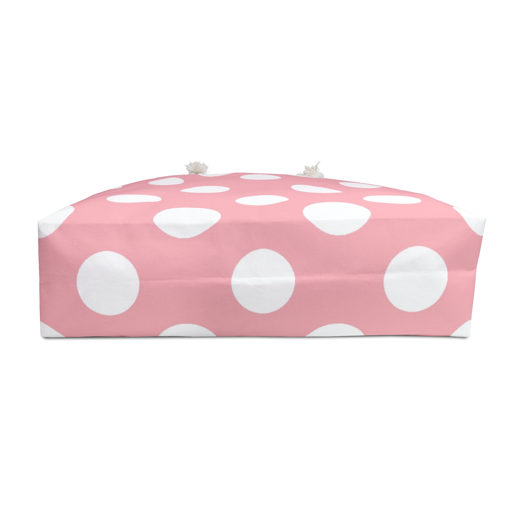 Pink Polka Dot Canvas Weekender Tote, Artsulli - Art is Long, Life is Short, Bags, , , , , , , 