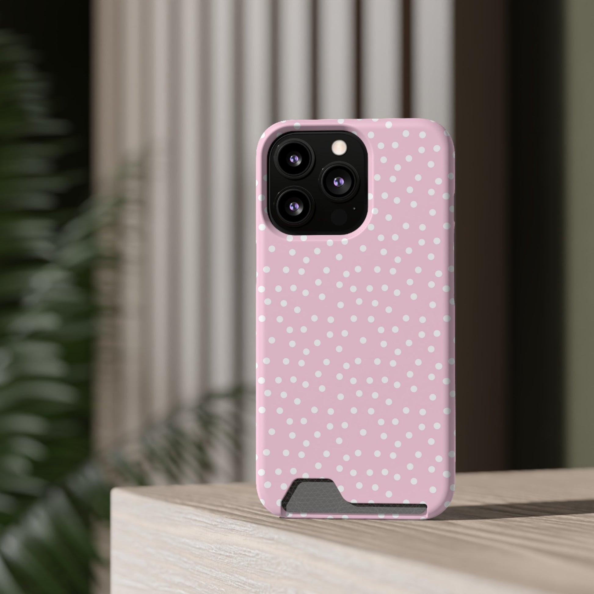 JAKKOUTTHEBXX Pink Polka Dot Cardholder Case 2025