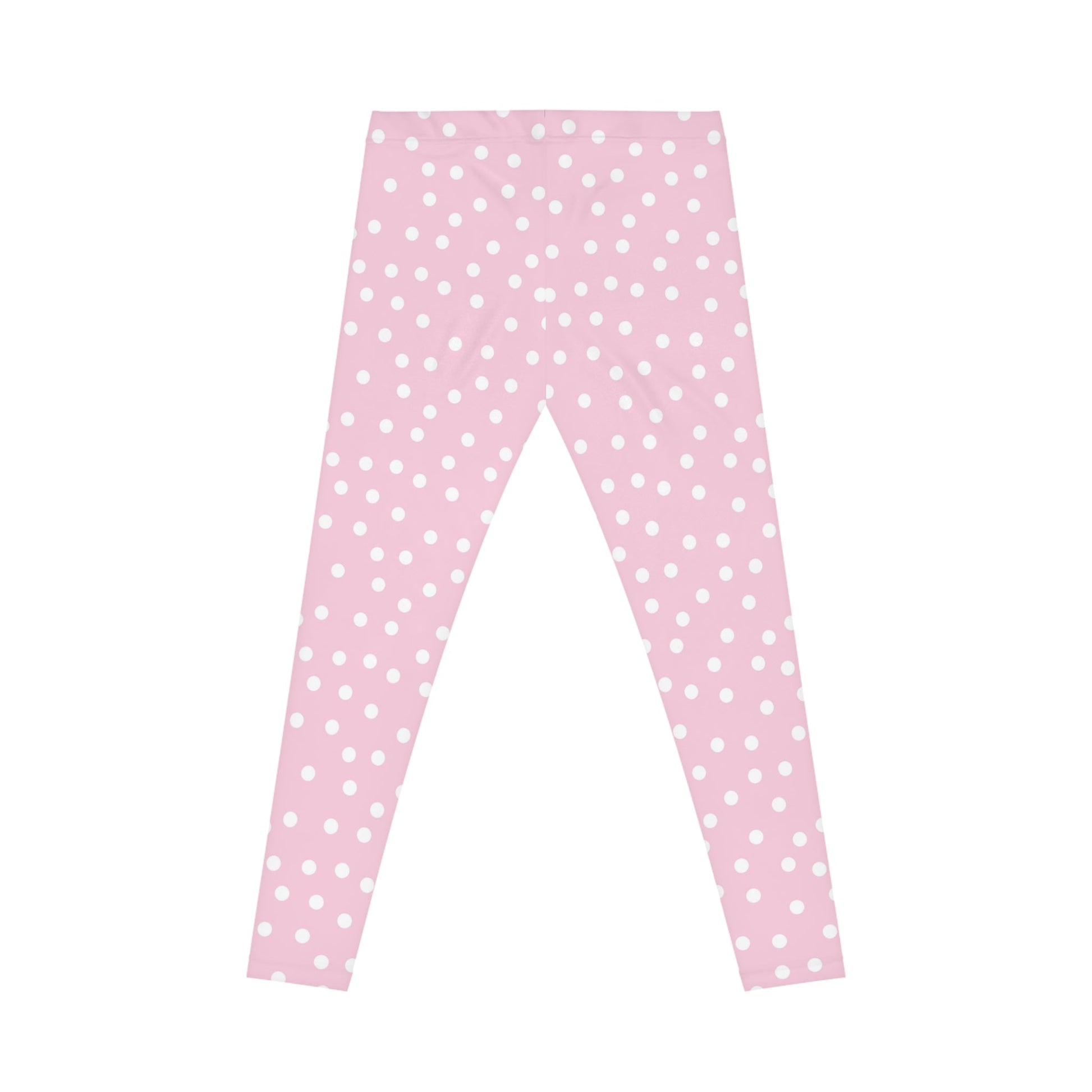 Pink Polka Dot Casual Leggings, Artsulli - Art is Long, Life is Short, All Over Prints, , , , , , , 
