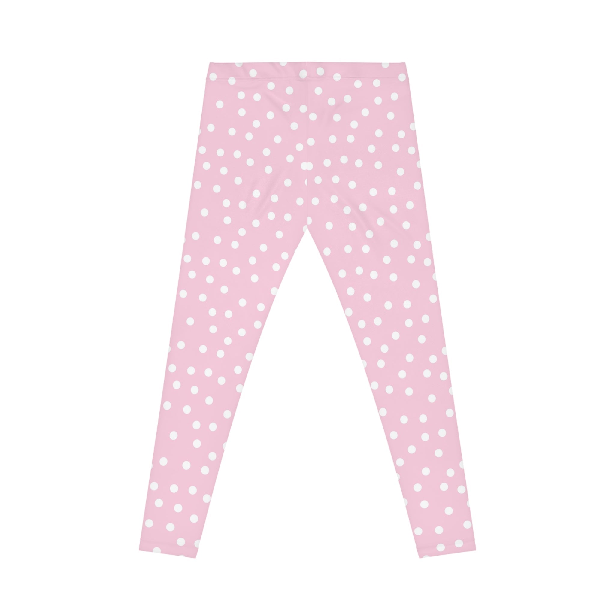 Pink Polka Dot Casual Leggings, Artsulli - Art is Long, Life is Short, All Over Prints, , , , , , , 