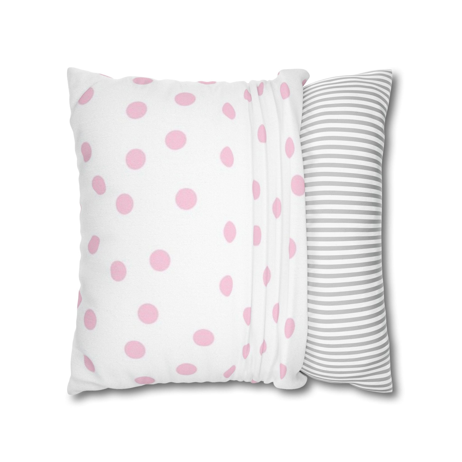 JAKKOUTTHEBXX Pink Polka Dot Decorative Pillow 2025