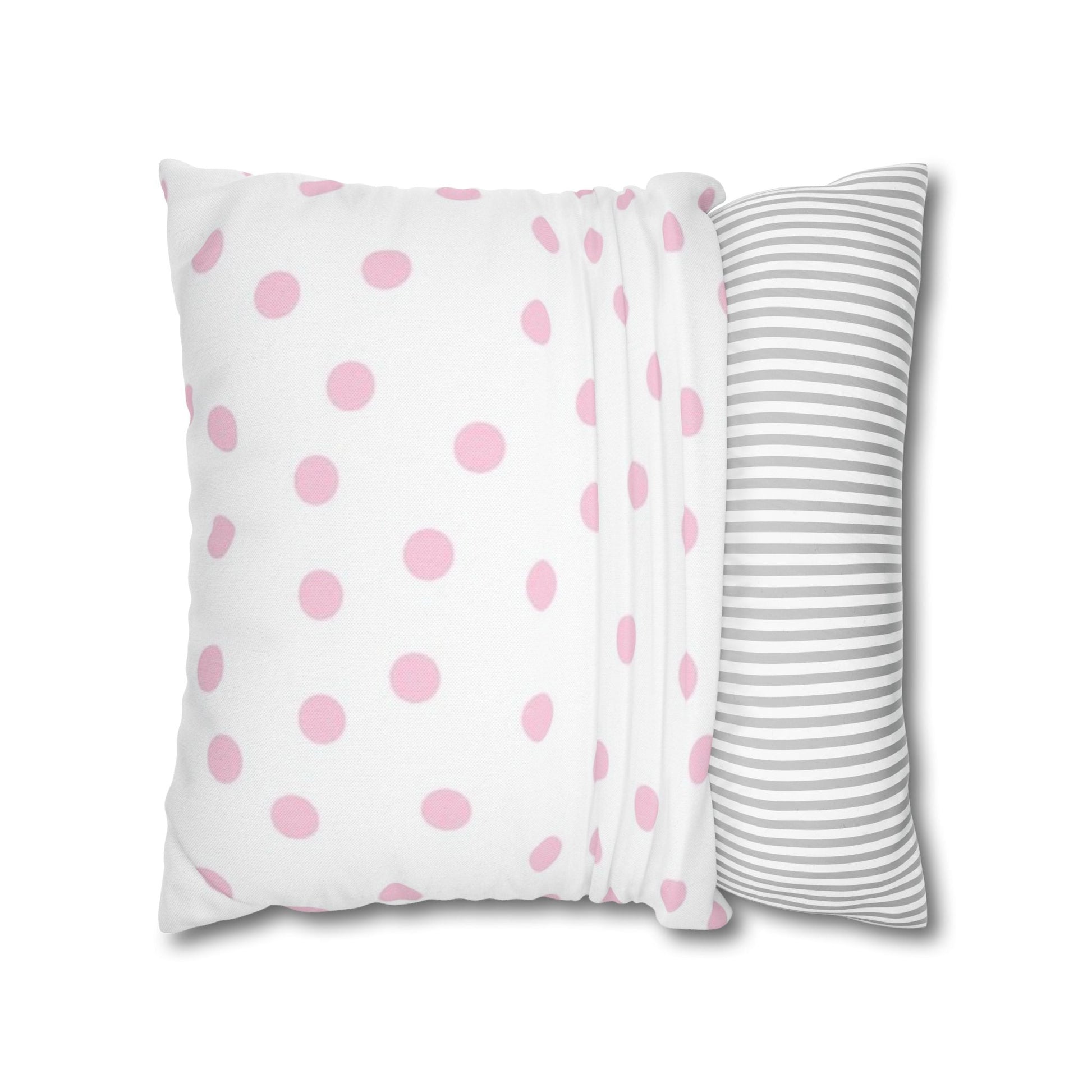 JAKKOUTTHEBXX Pink Polka Dot Decorative Pillow 2025