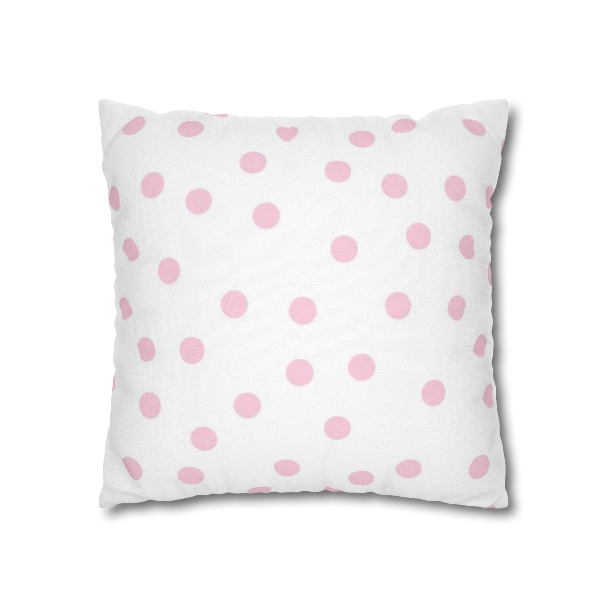 JAKKOUTTHEBXX Pink Polka Dot Decorative Pillow 2025