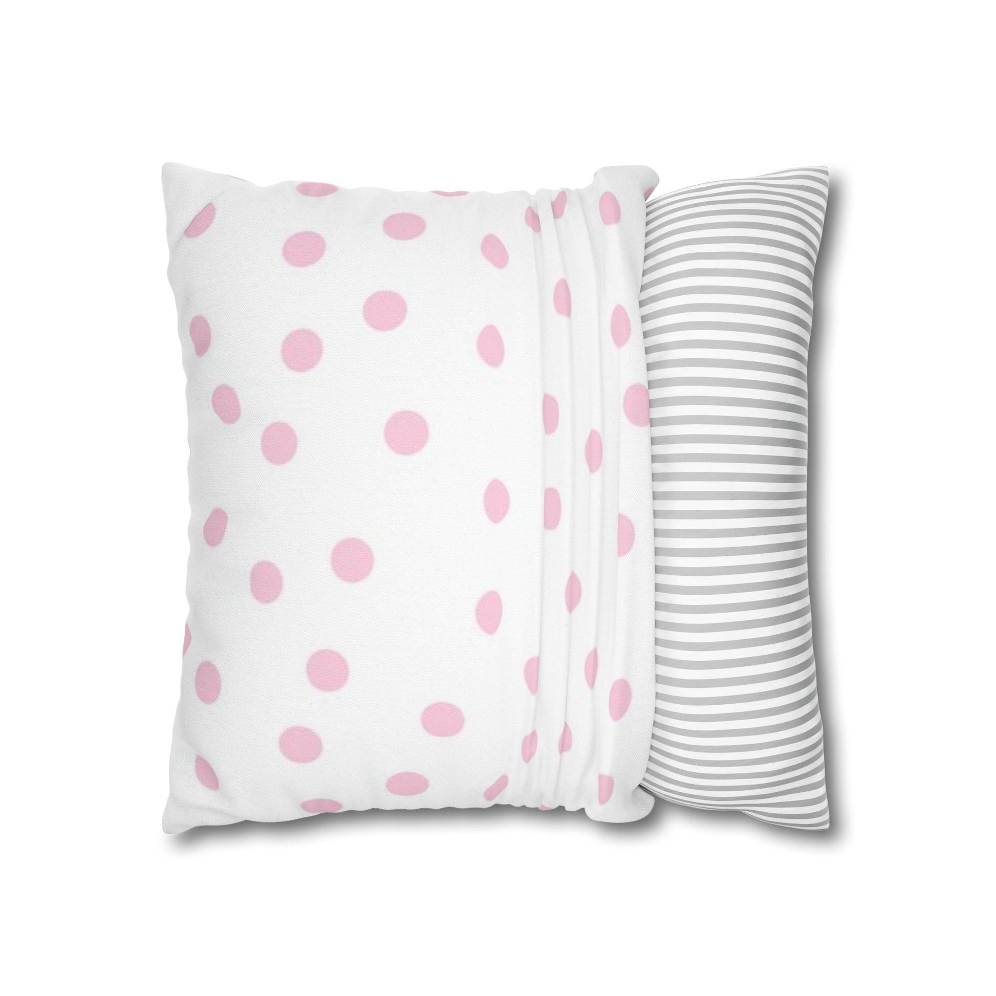 JAKKOUTTHEBXX Pink Polka Dot Decorative Pillow 2025