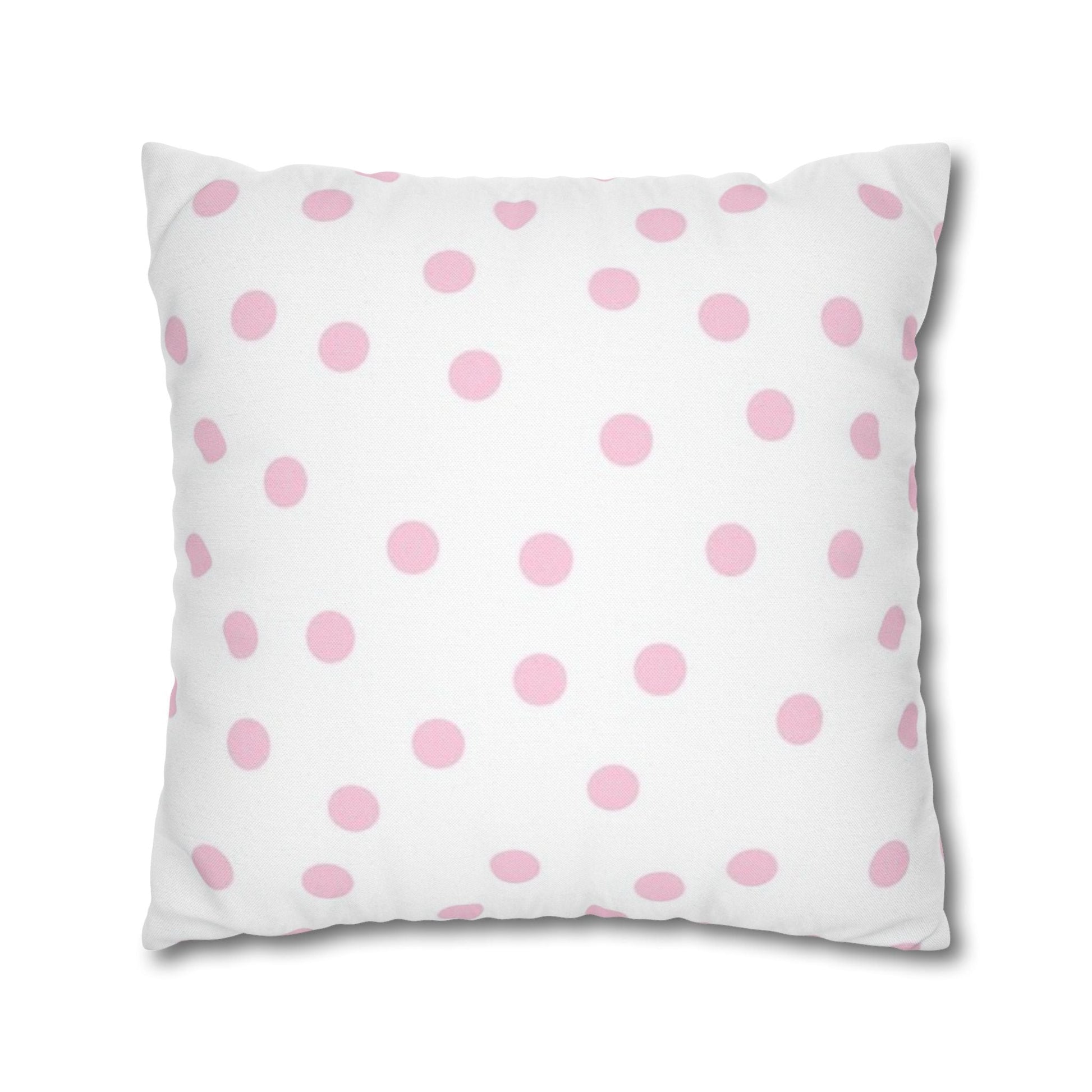 JAKKOUTTHEBXX Pink Polka Dot Decorative Pillow 2025