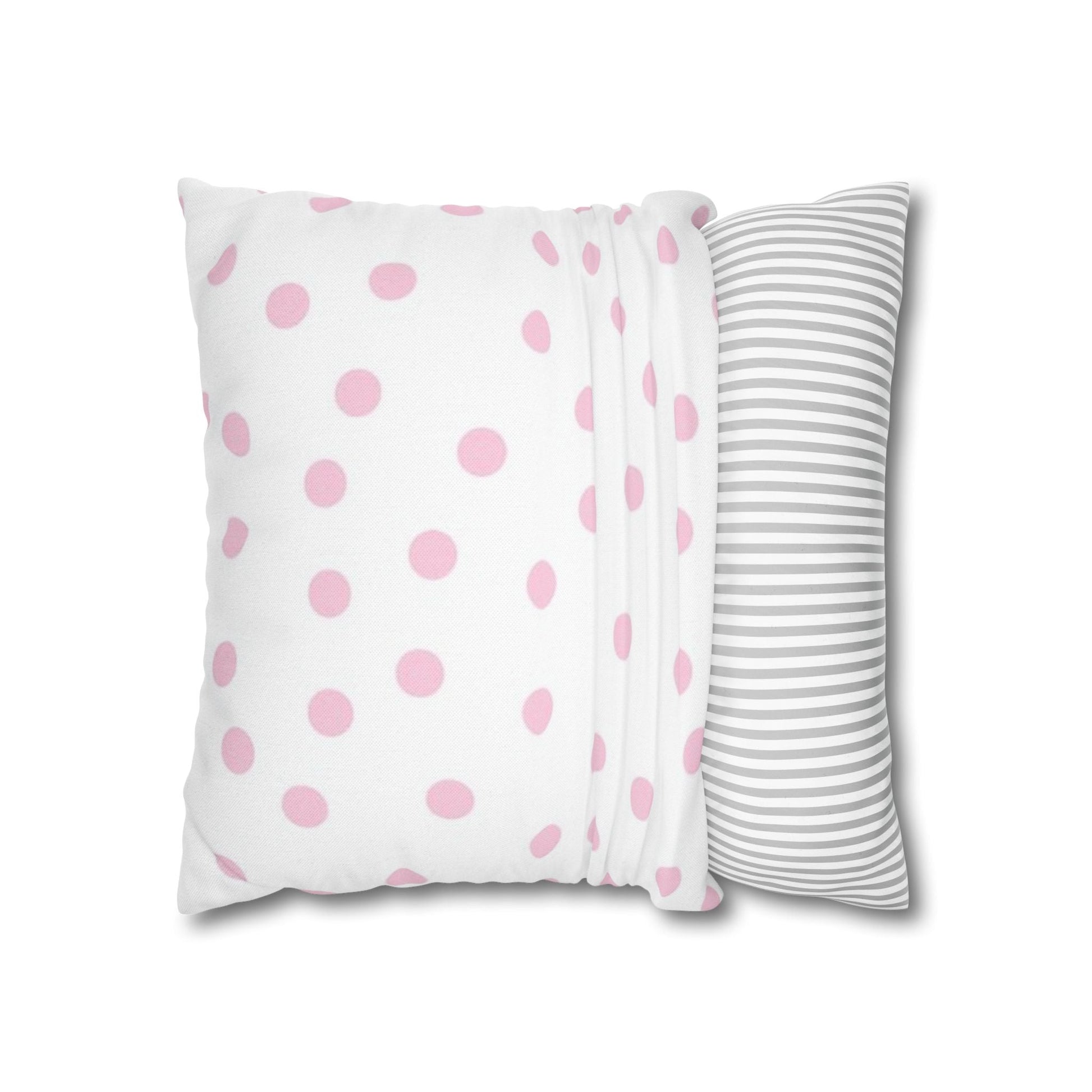 JAKKOUTTHEBXX Pink Polka Dot Decorative Pillow 2025