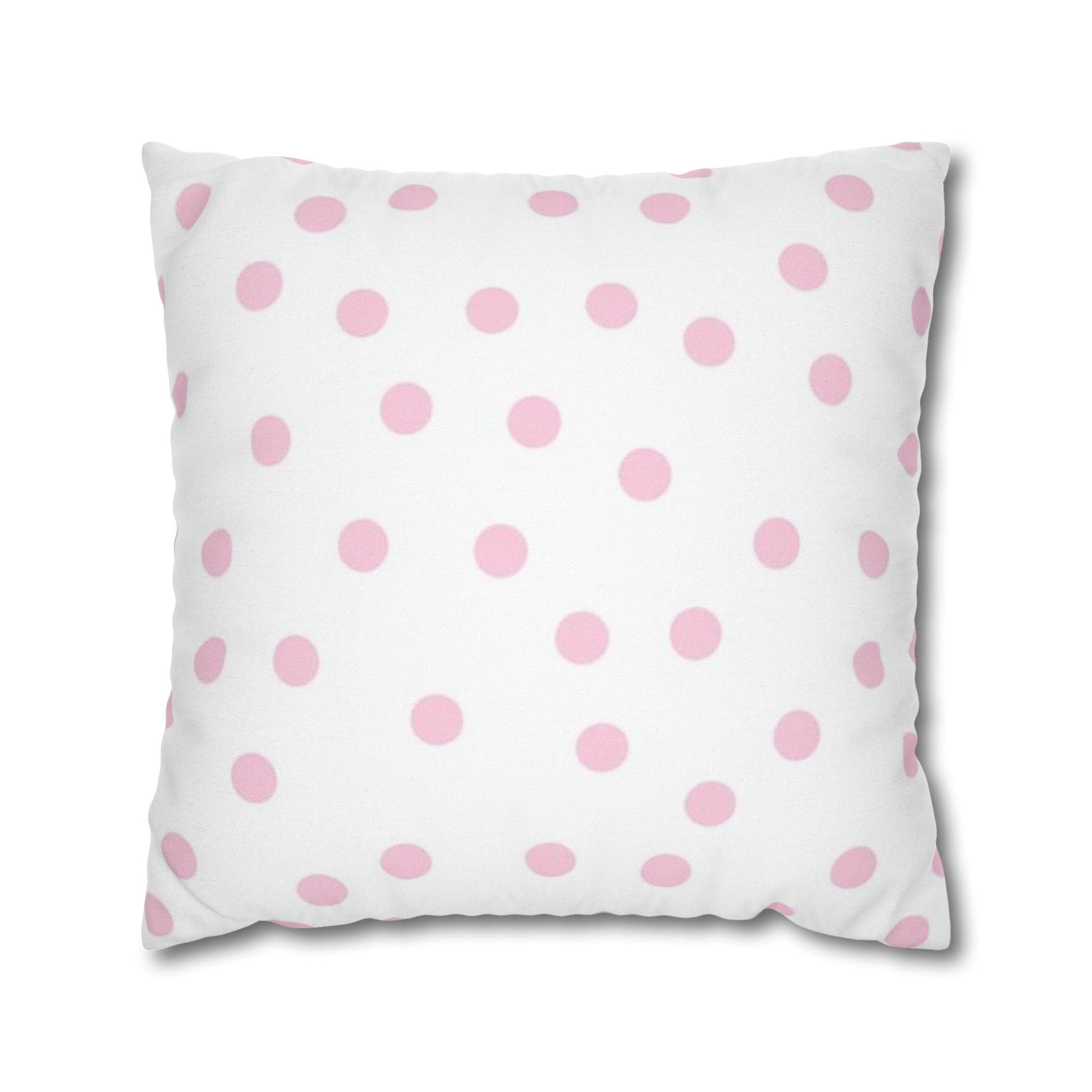 JAKKOUTTHEBXX Pink Polka Dot Decorative Pillow 2025