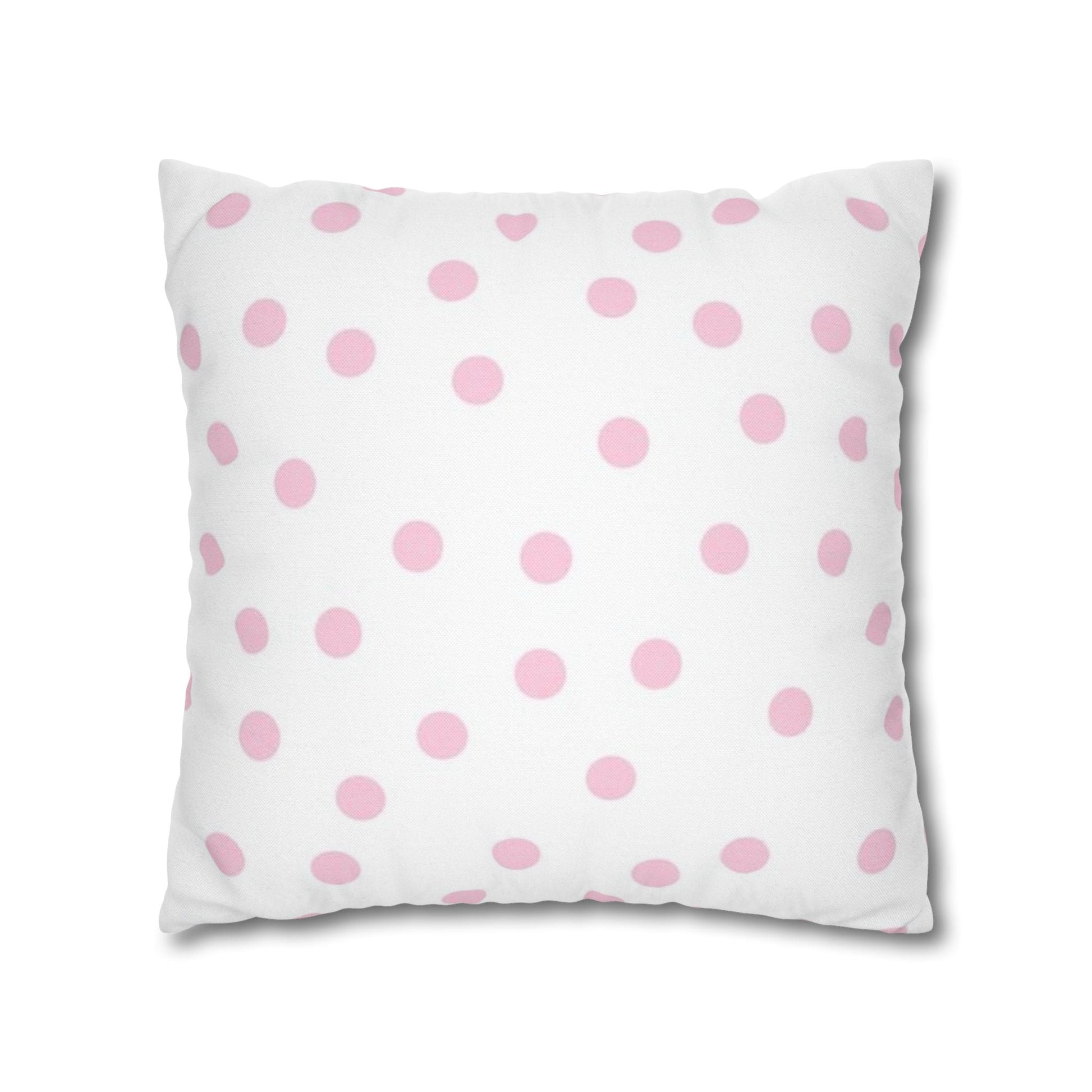 JAKKOUTTHEBXX Pink Polka Dot Decorative Pillow 2025