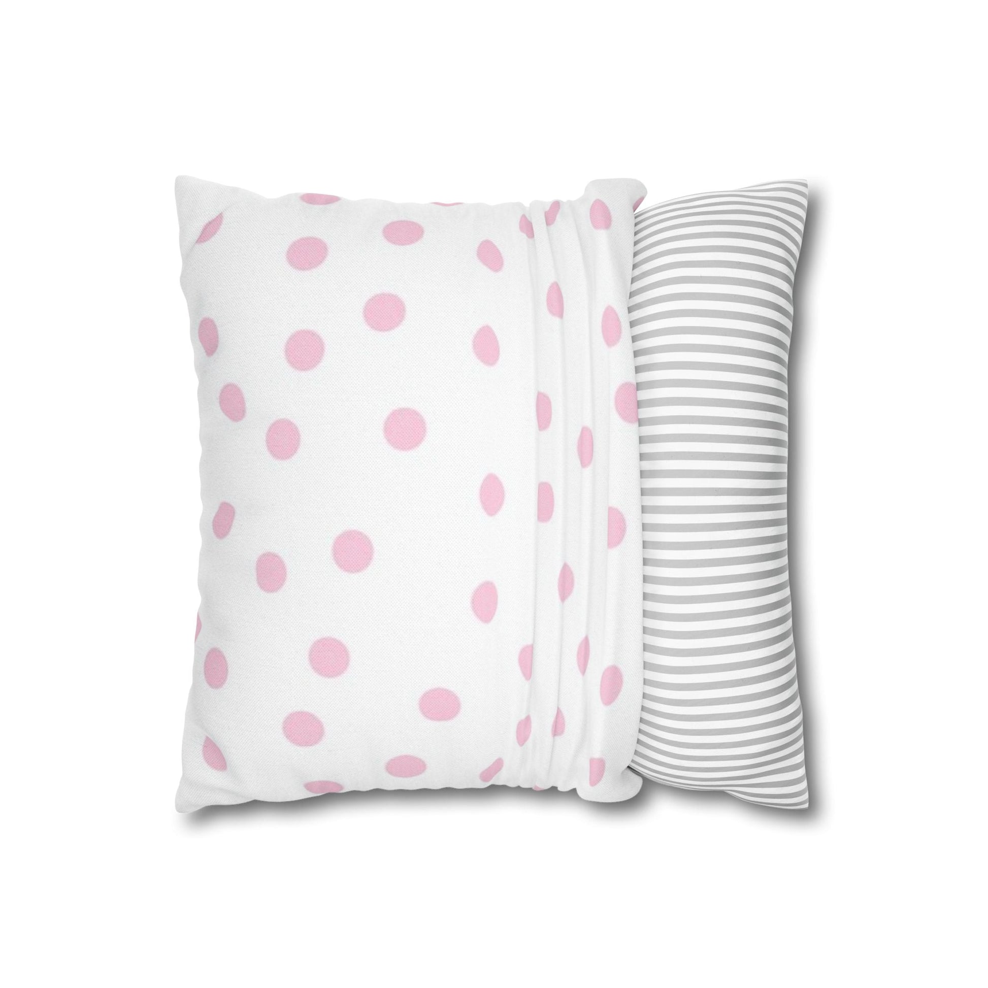 JAKKOUTTHEBXX Pink Polka Dot Decorative Pillow 2025