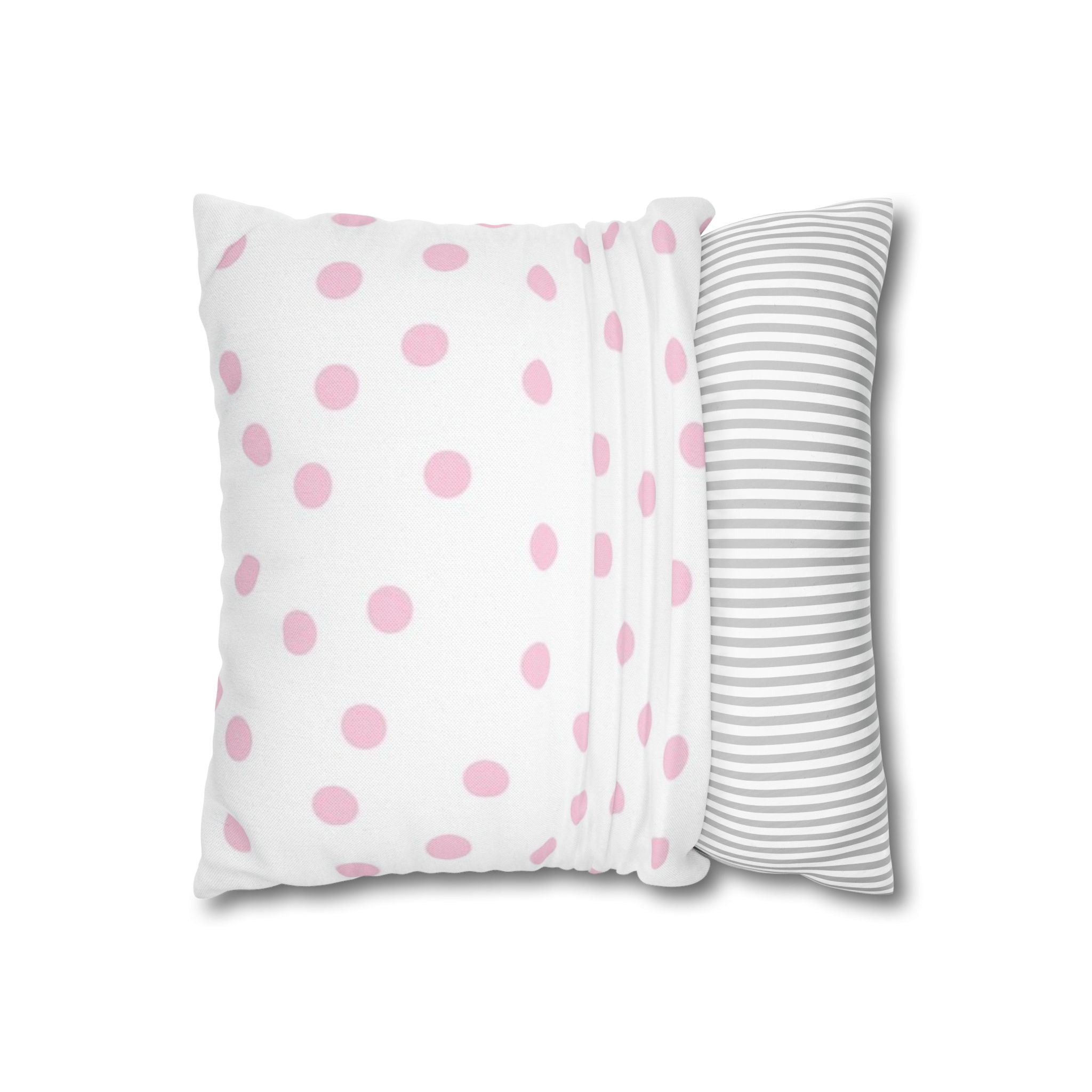 JAKKOUTTHEBXX Pink Polka Dot Decorative Pillow 2025