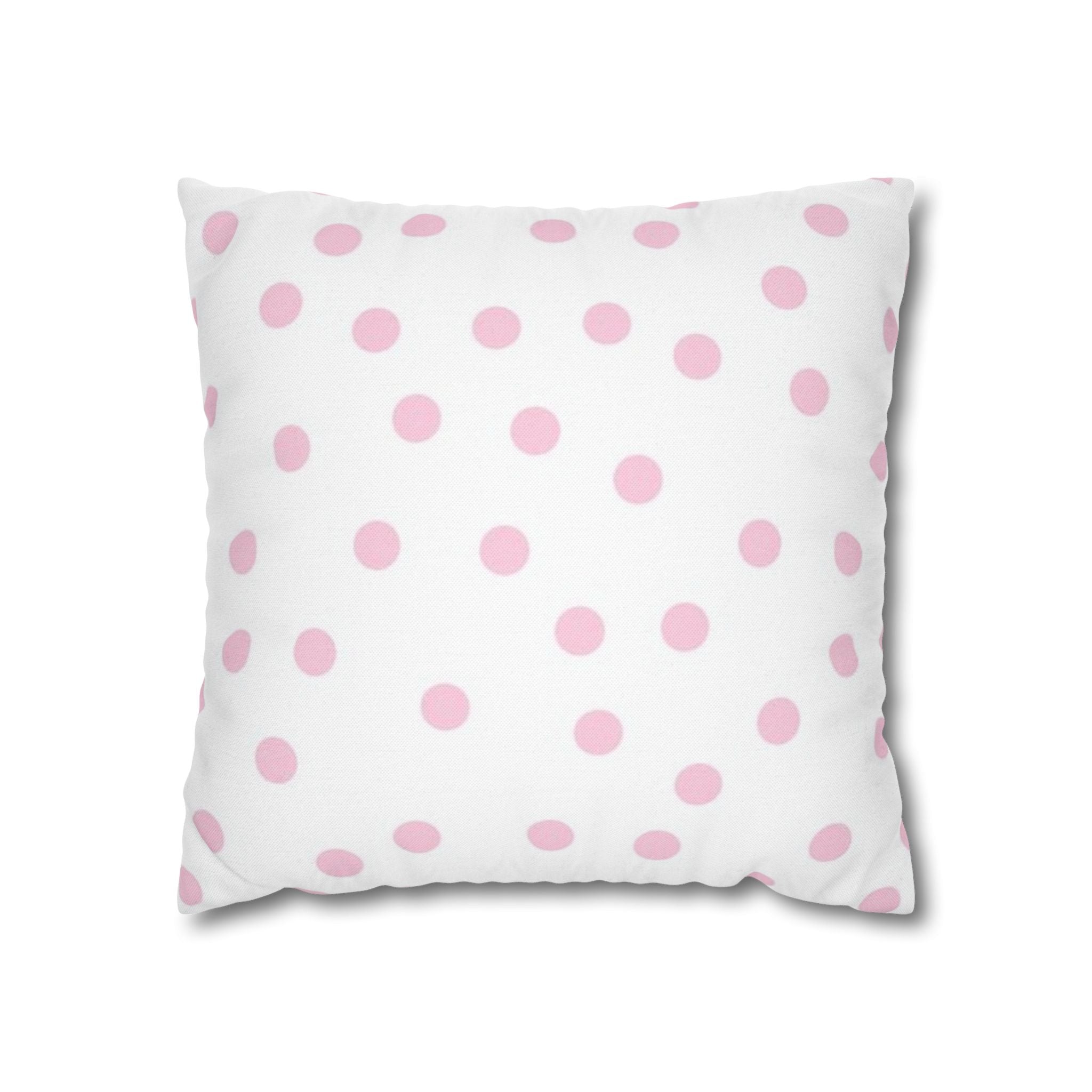 JAKKOUTTHEBXX Pink Polka Dot Decorative Pillow 2025