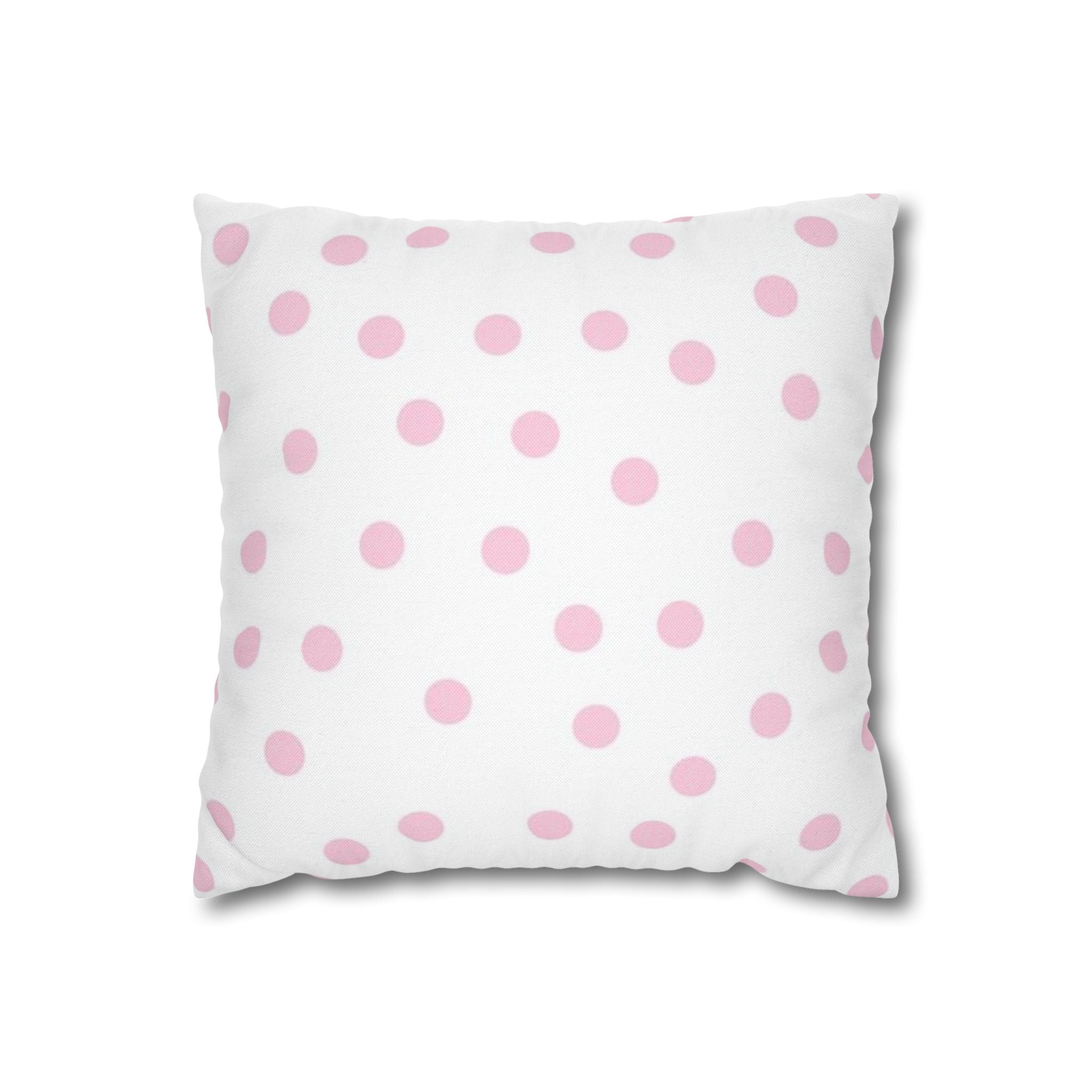 JAKKOUTTHEBXX Pink Polka Dot Decorative Pillow 2025
