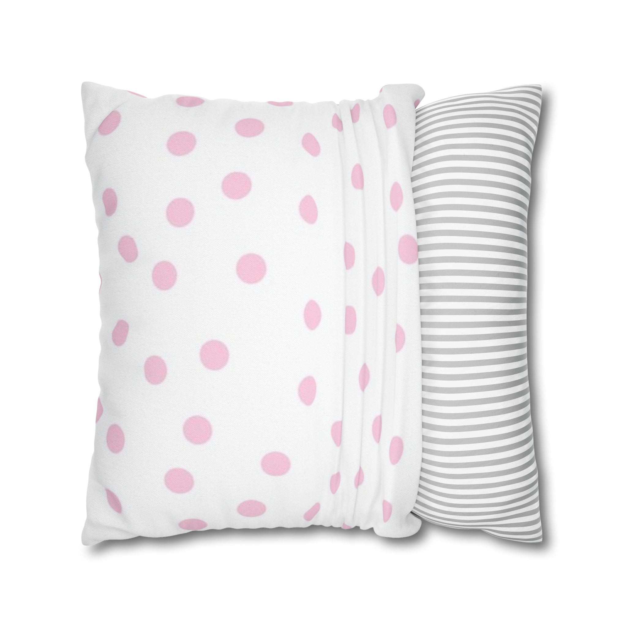 JAKKOUTTHEBXX Pink Polka Dot Decorative Pillow 2025