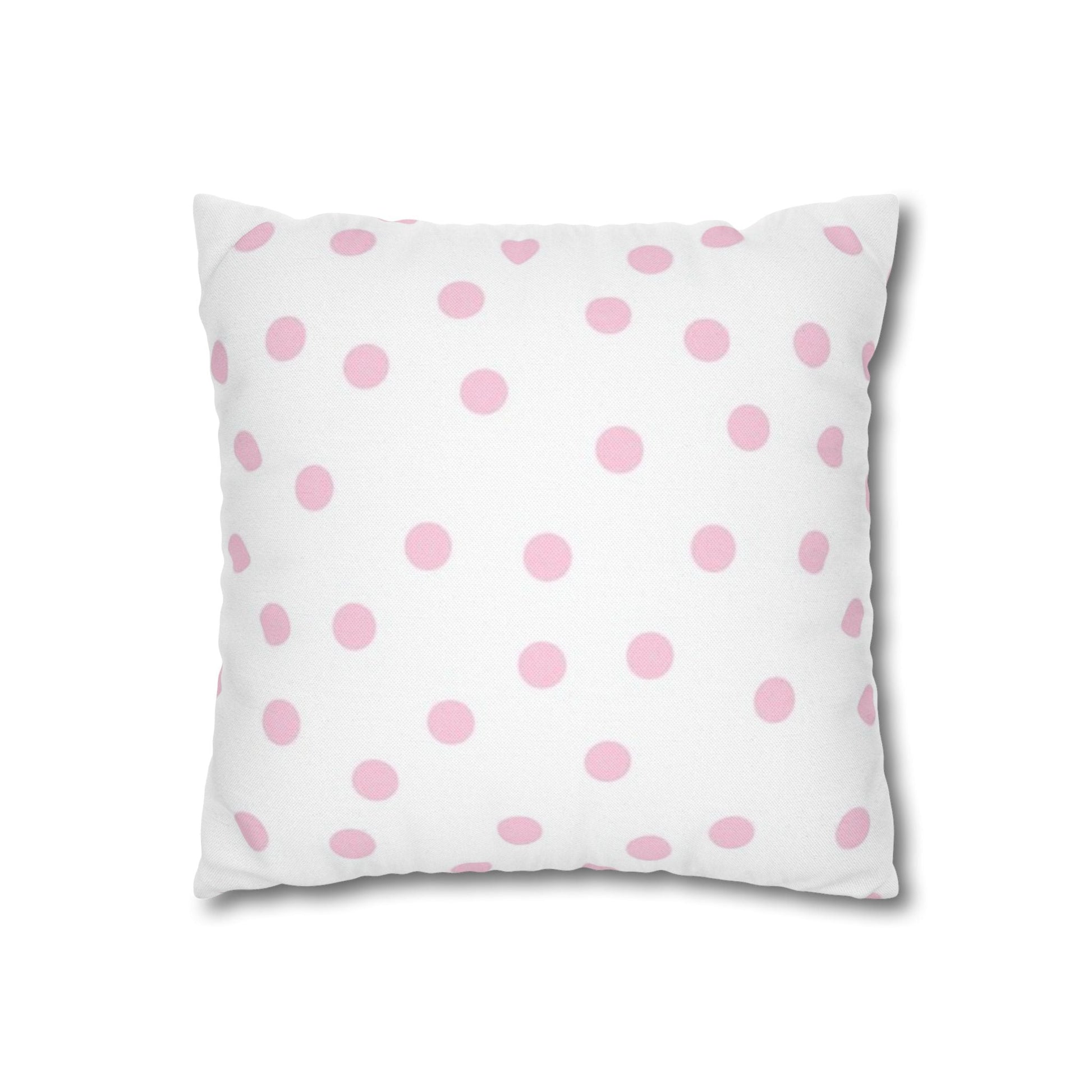 JAKKOUTTHEBXX Pink Polka Dot Decorative Pillow 2025