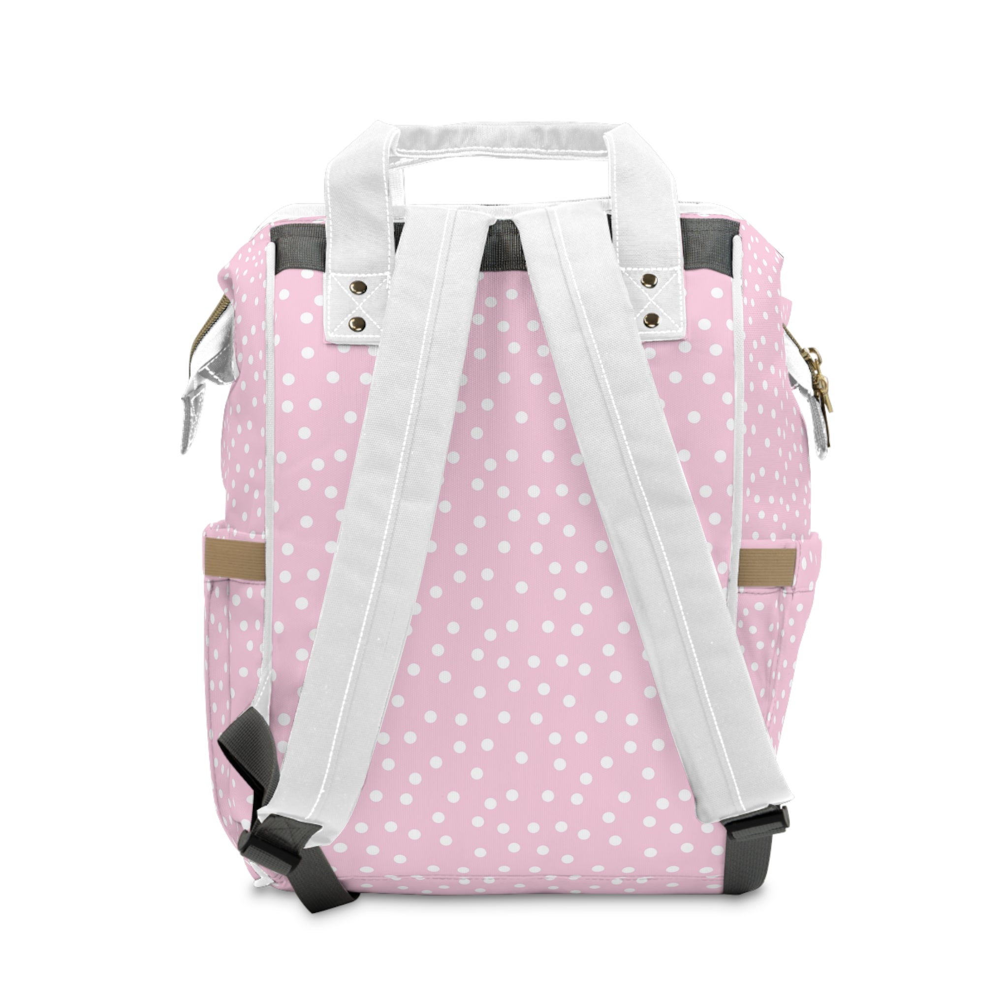 JAKKOUTTHEBXX Pink Polka Dot Diaper Backpack 2025