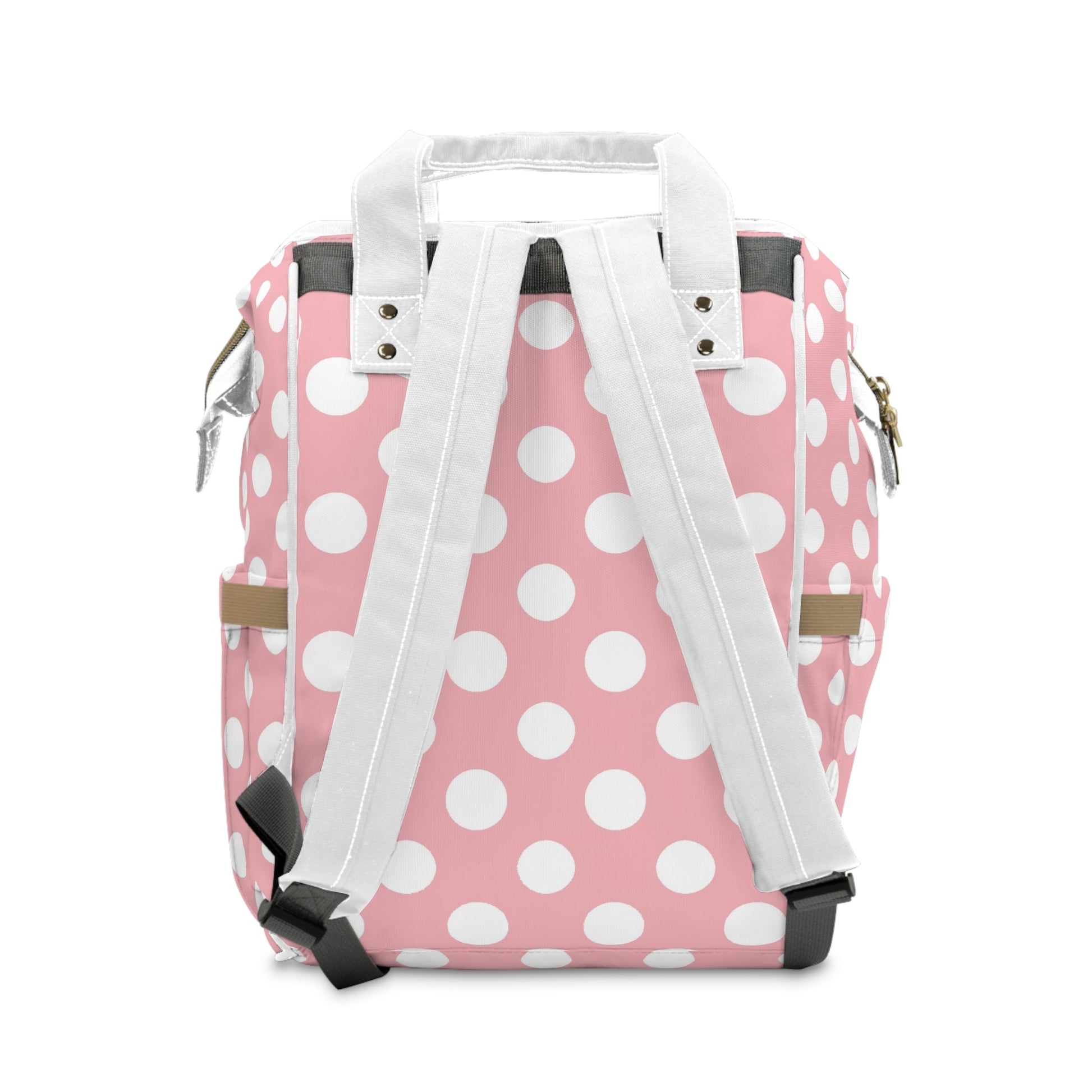 Pink Polka Dot Diaper Backpack, Artsulli - Art is Long, Life is Short, Bags, , , , , , , 
