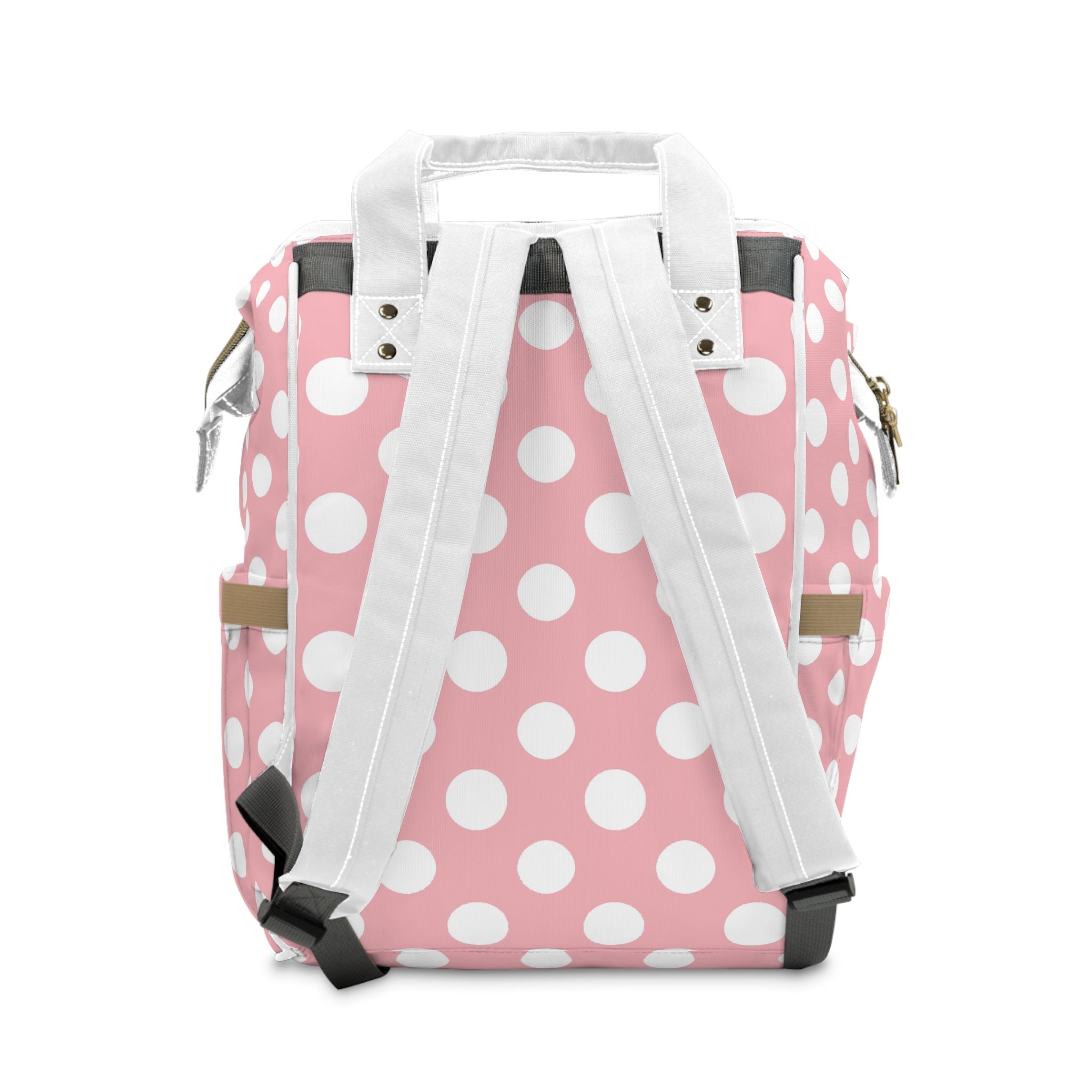 Pink Polka Dot Diaper Backpack, Artsulli - Art is Long, Life is Short, Bags, , , , , , , 