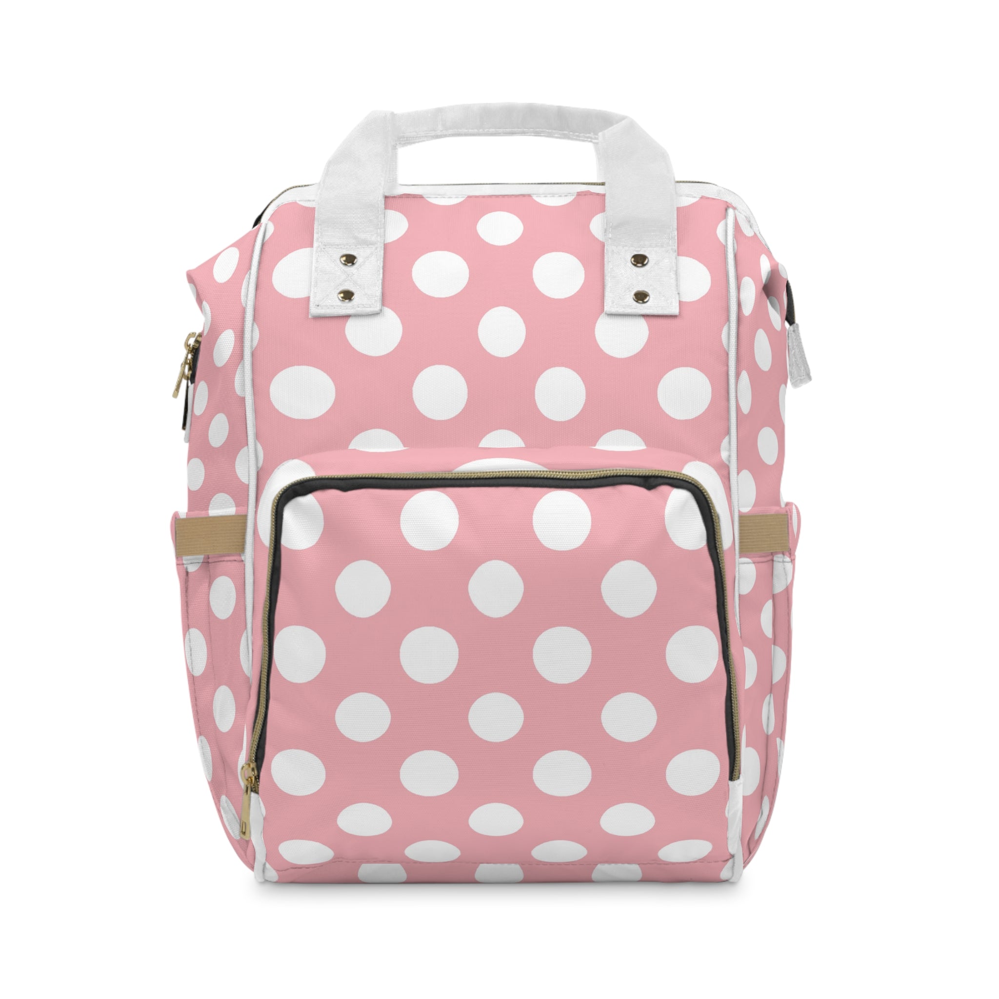 Pink Polka Dot Diaper Backpack, Artsulli - Art is Long, Life is Short, Bags, Size, 15.0" × 10.8" × 6.7'', , , , , 28255723084499389488