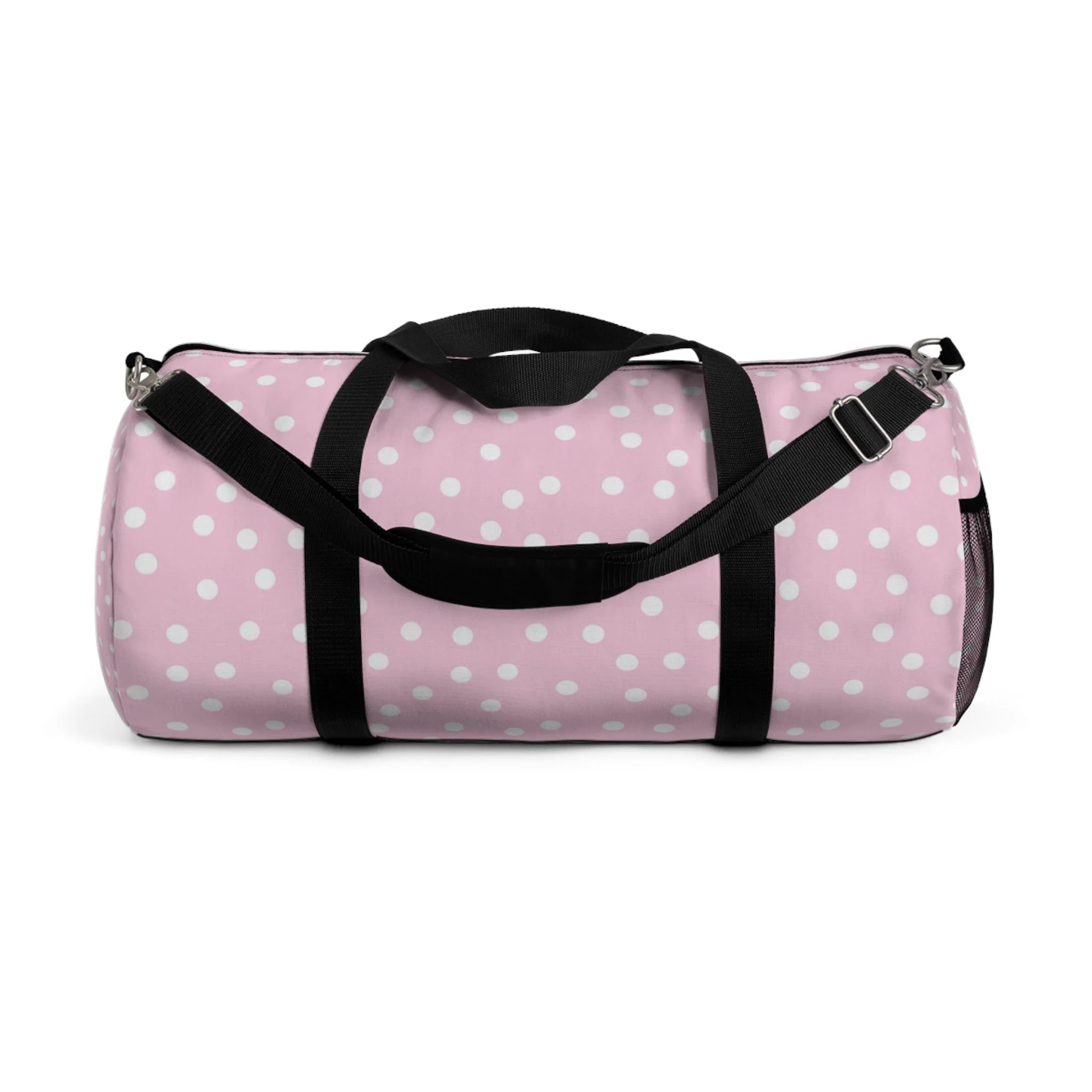 Pink Polka Dot Duffel Bag, Artsulli - Art is Long, Life is Short, Bags, Size, Large, , , , , 13365297527951790408