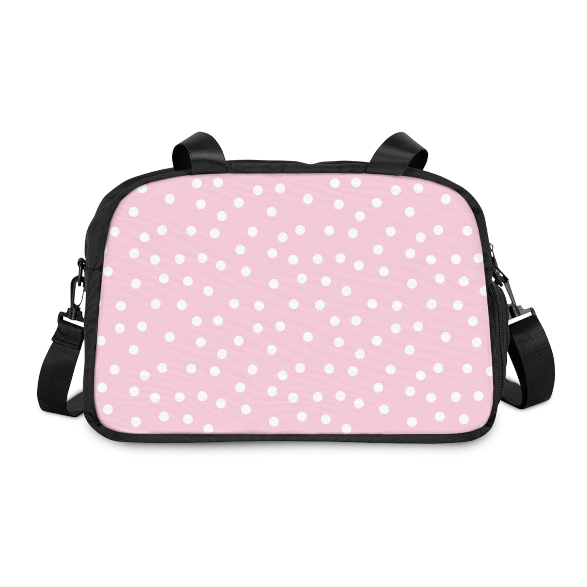 Pink Polka Dot Fitness Handbag, Artsulli - Art is Long, Life is Short, Bags, Size, 12.4" x 13.3", Color, Black, , , 10255664949659216988