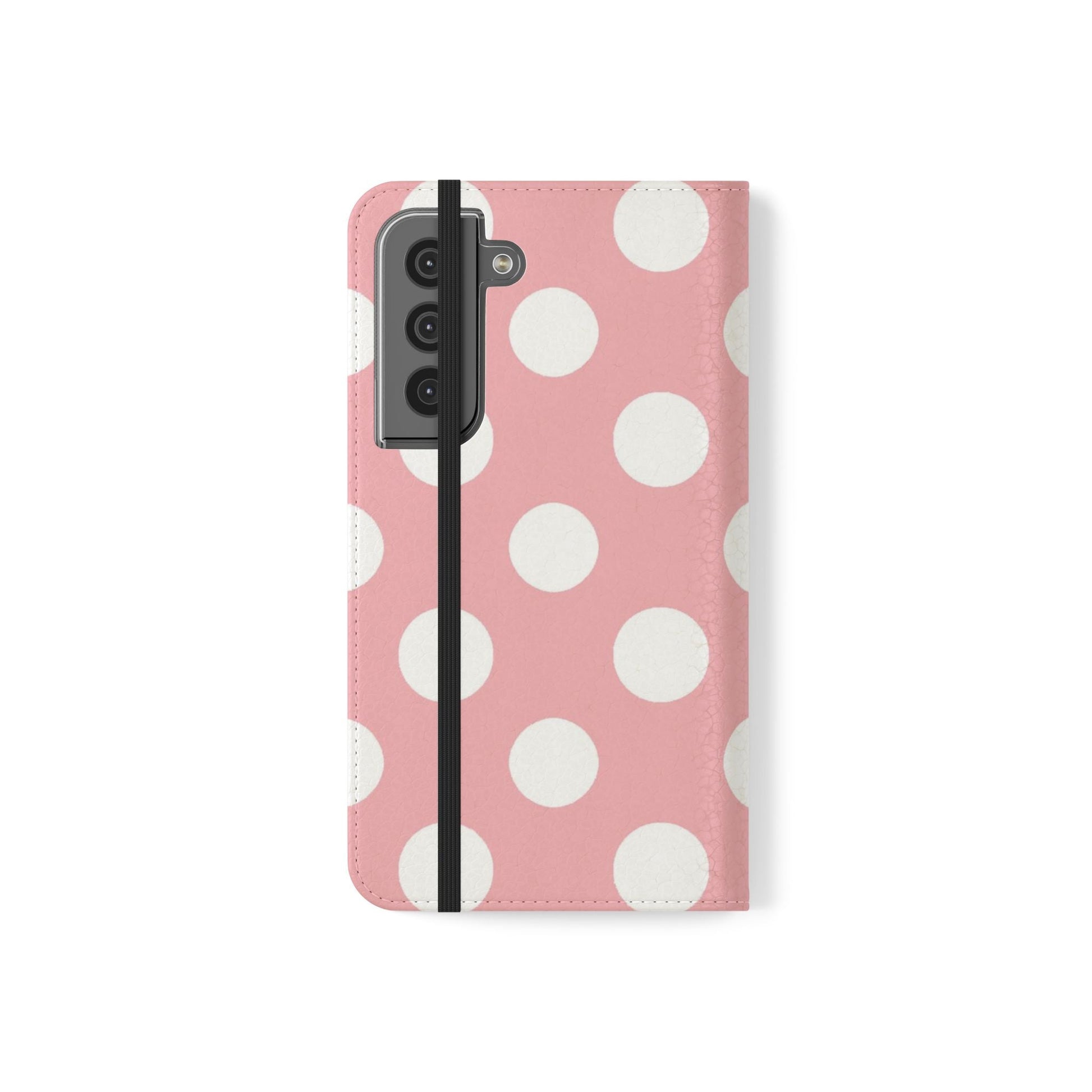 Pink Polka Dot Flip Cases, Artsulli - Art is Long, Life is Short, Phone Case, , , , , , , 
