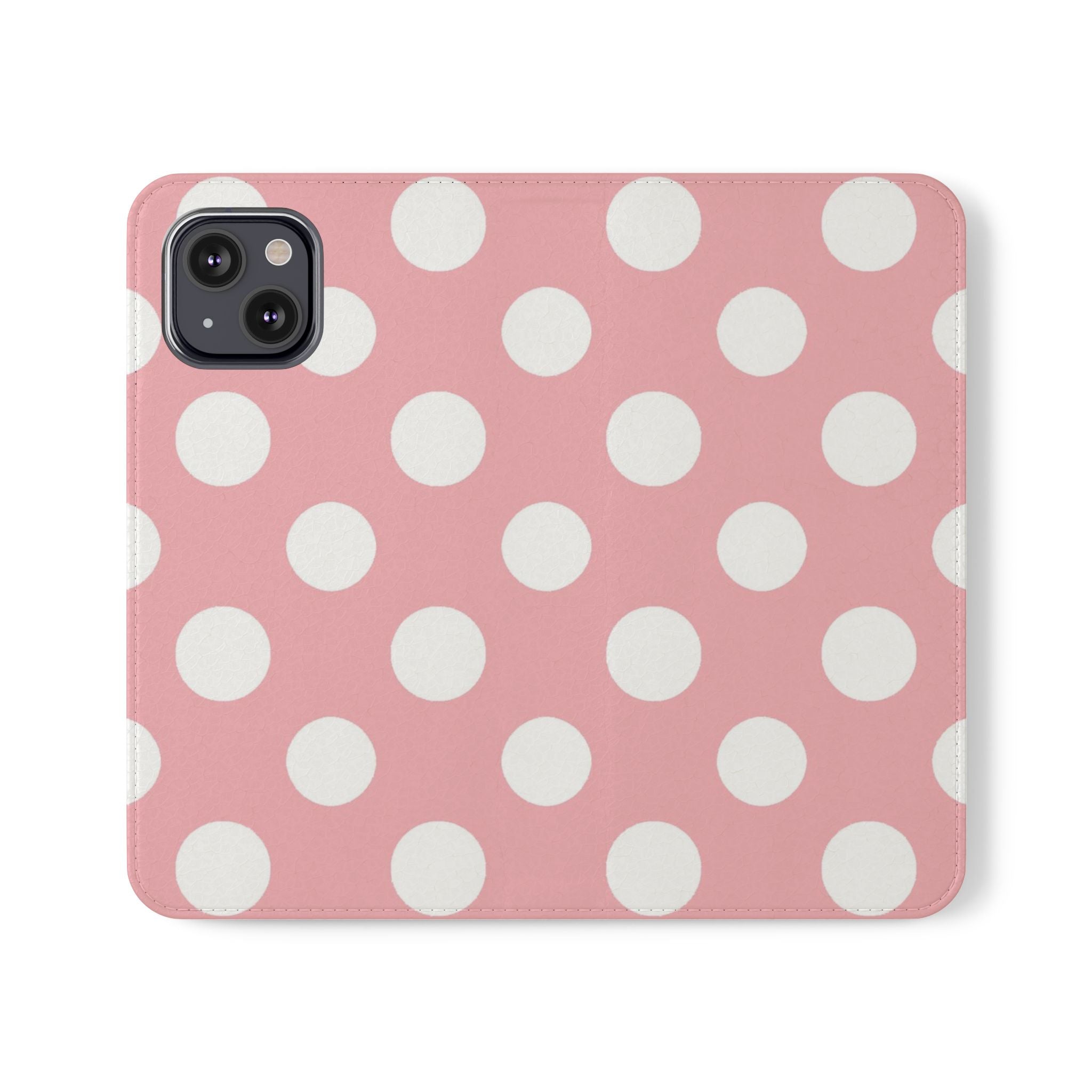 Pink Polka Dot Flip Cases, Artsulli - Art is Long, Life is Short, Phone Case, Size, iPhone 13, , , , , 41943527471878615001