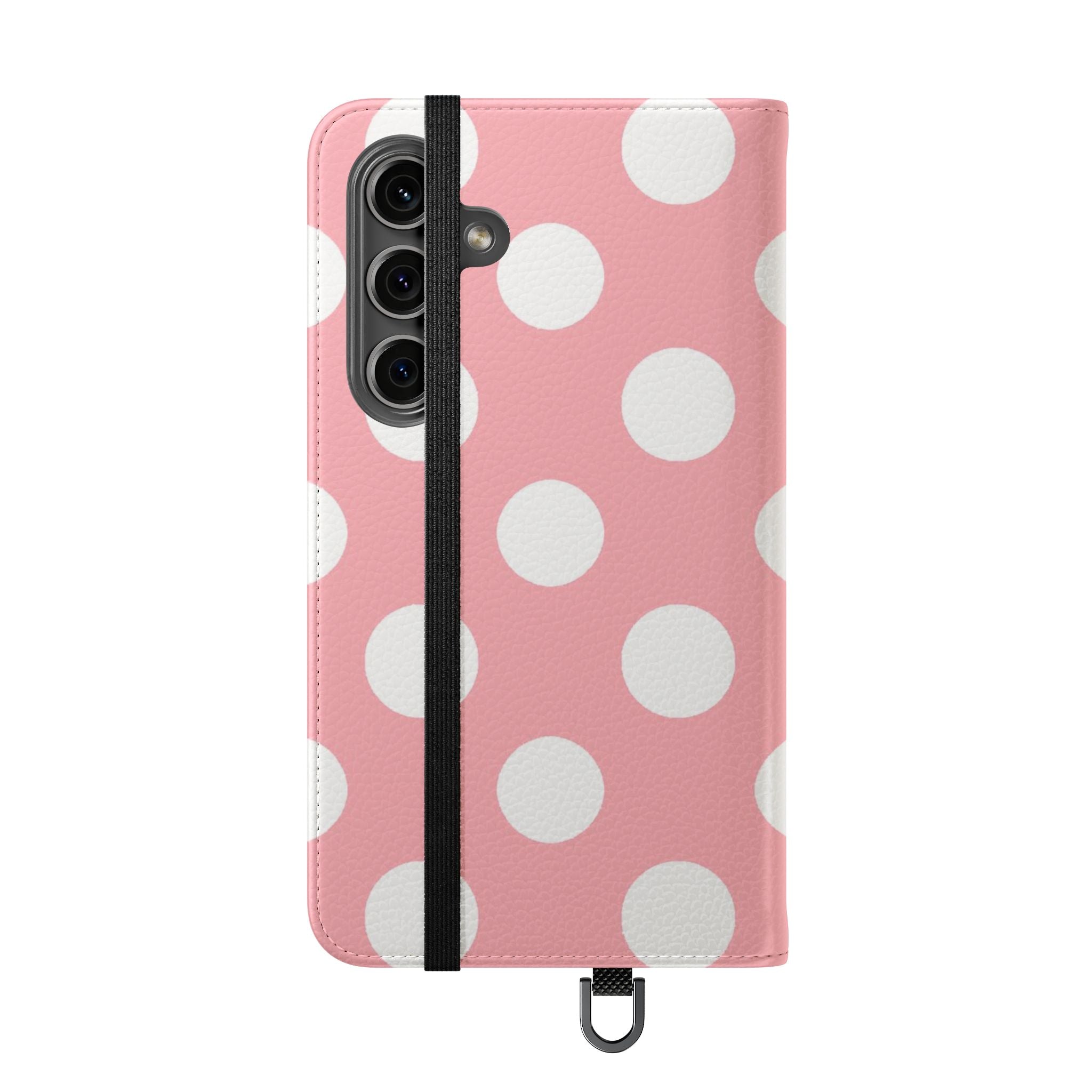 Pink Polka Dot Flip Cases, Artsulli - Art is Long, Life is Short, Phone Case, , , , , , , 