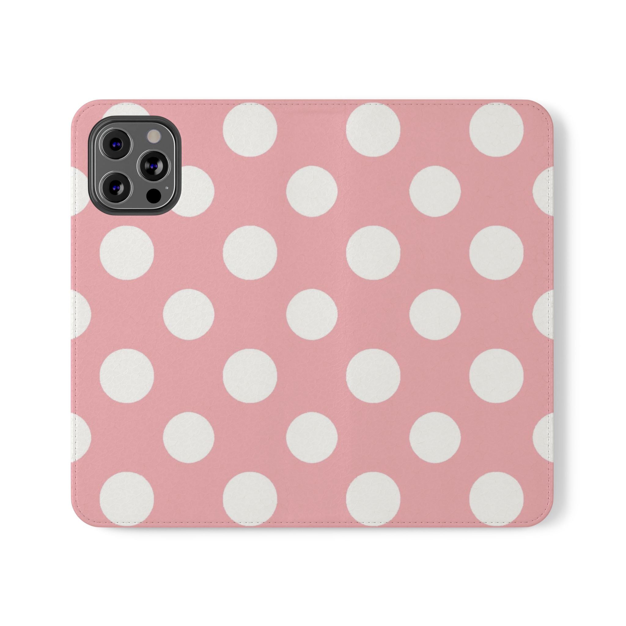Pink Polka Dot Flip Cases, Artsulli - Art is Long, Life is Short, Phone Case, Size, iPhone 12 Pro Max, , , , , 83946158400021532987