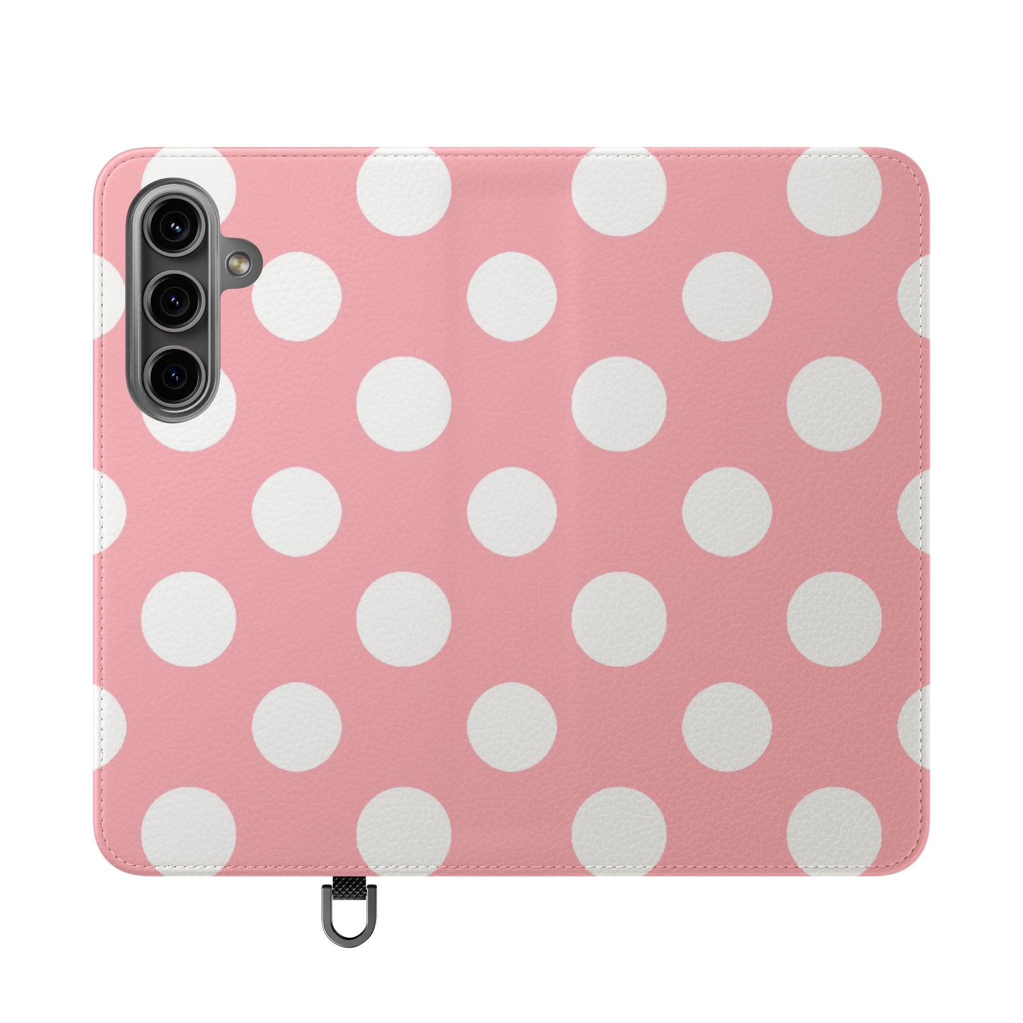 Pink Polka Dot Flip Cases, Artsulli - Art is Long, Life is Short, Phone Case, Size, Samsung Galaxy S24, , , , , 16591597639262986485