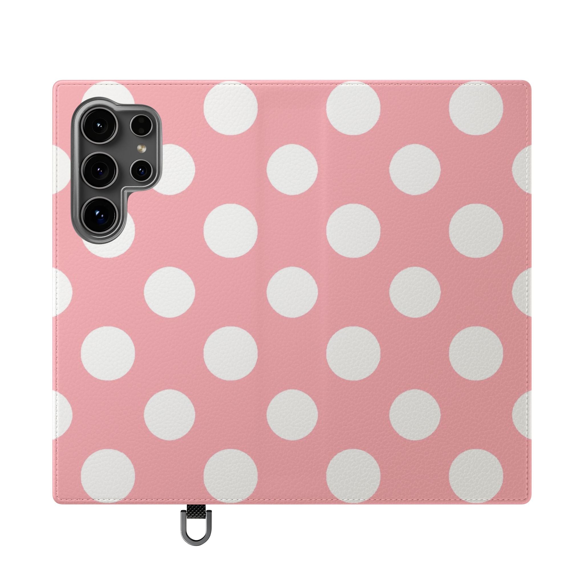 Pink Polka Dot Flip Cases, Artsulli - Art is Long, Life is Short, Phone Case, Size, Samsung Galaxy S24 Ultra, , , , , 15692586239313466832