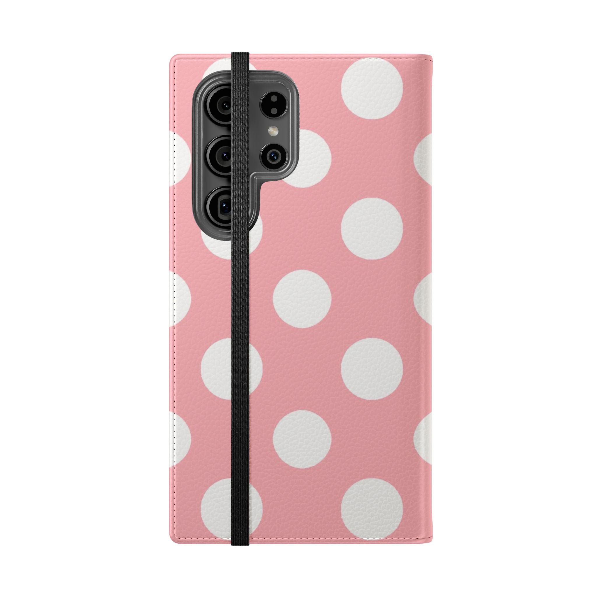Pink Polka Dot Flip Cases, Artsulli - Art is Long, Life is Short, Phone Case, , , , , , , 