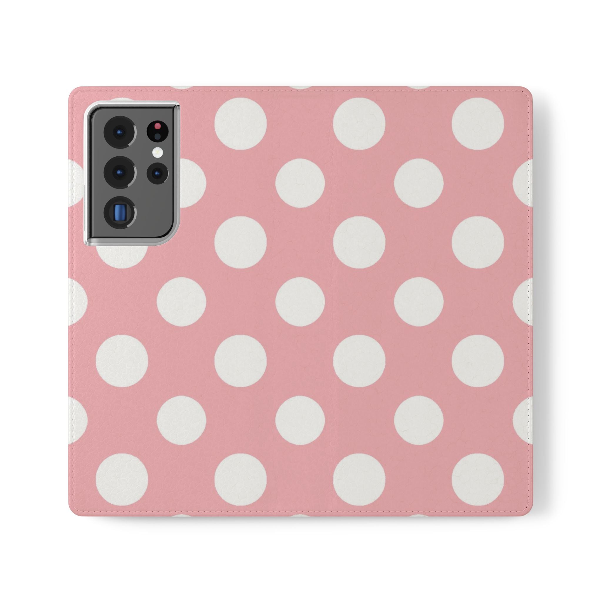 Pink Polka Dot Flip Cases, Artsulli - Art is Long, Life is Short, Phone Case, Size, Samsung Galaxy S21 Ultra, , , , , 20684950776542473939