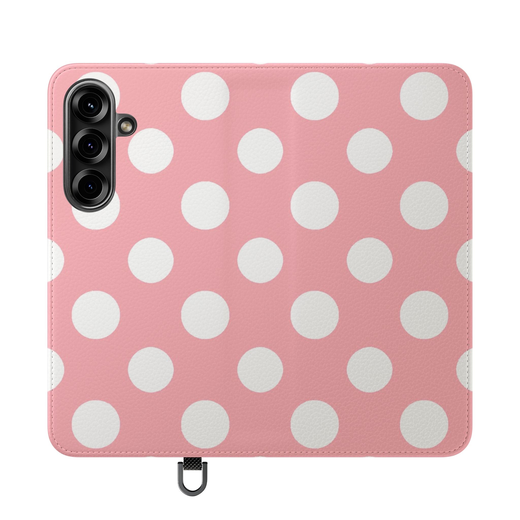 Pink Polka Dot Flip Cases, Artsulli - Art is Long, Life is Short, Phone Case, Size, Samsung Galaxy S25, , , , , 32996819046469951702