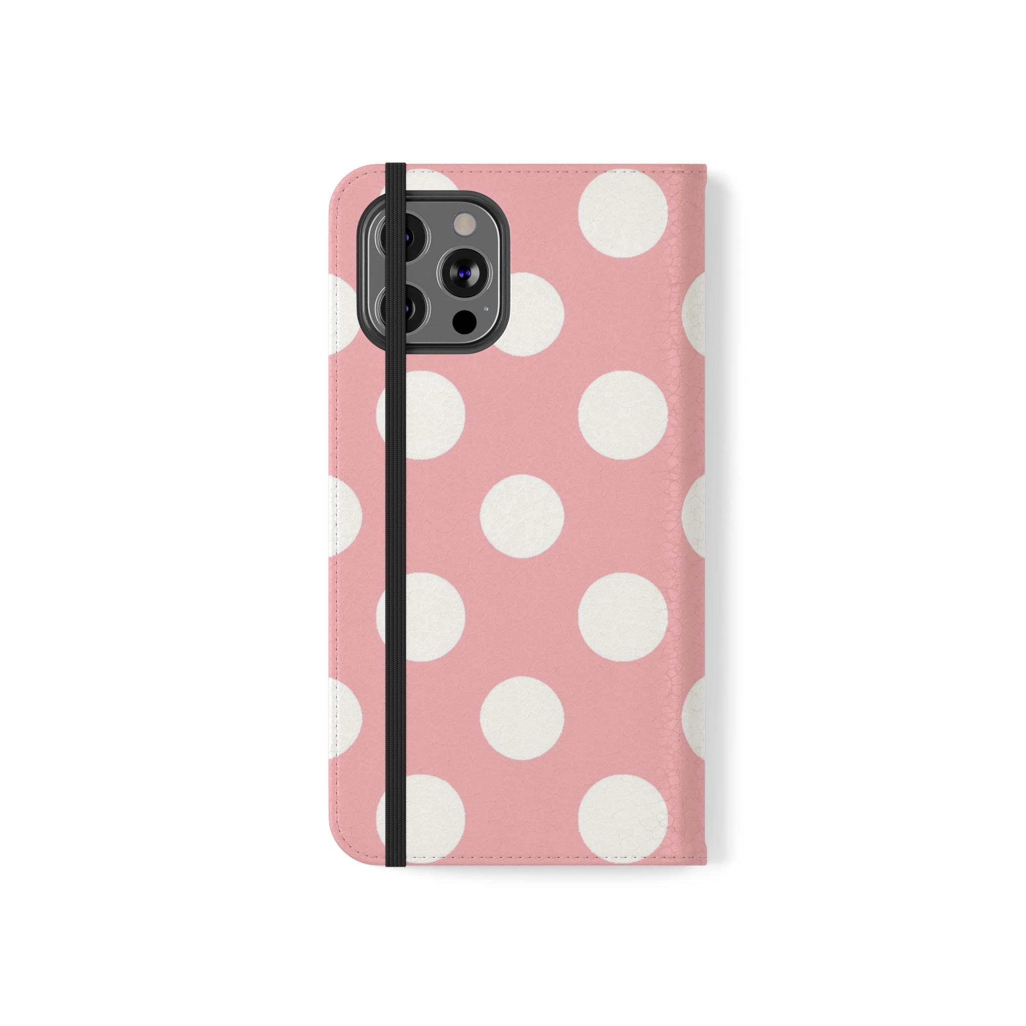 Pink Polka Dot Flip Cases, Artsulli - Art is Long, Life is Short, Phone Case, , , , , , , 