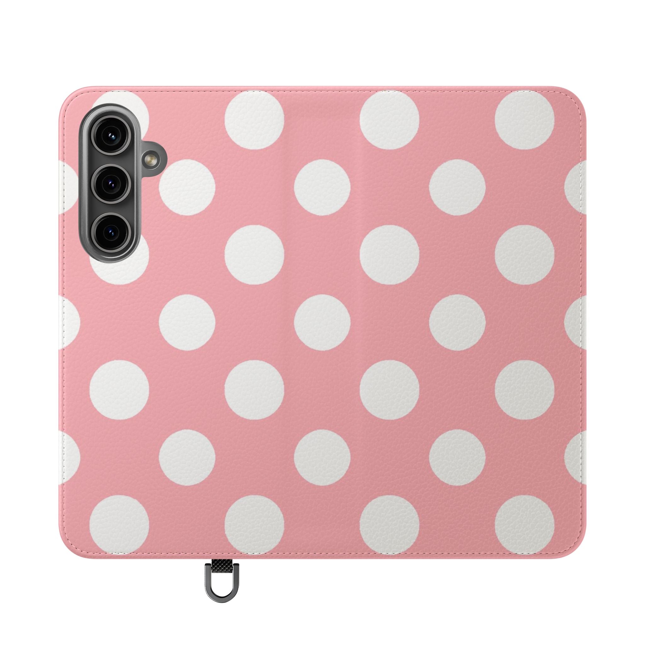 Pink Polka Dot Flip Cases, Artsulli - Art is Long, Life is Short, Phone Case, Size, Samsung Galaxy S24 Plus, , , , , 66646612597641327899
