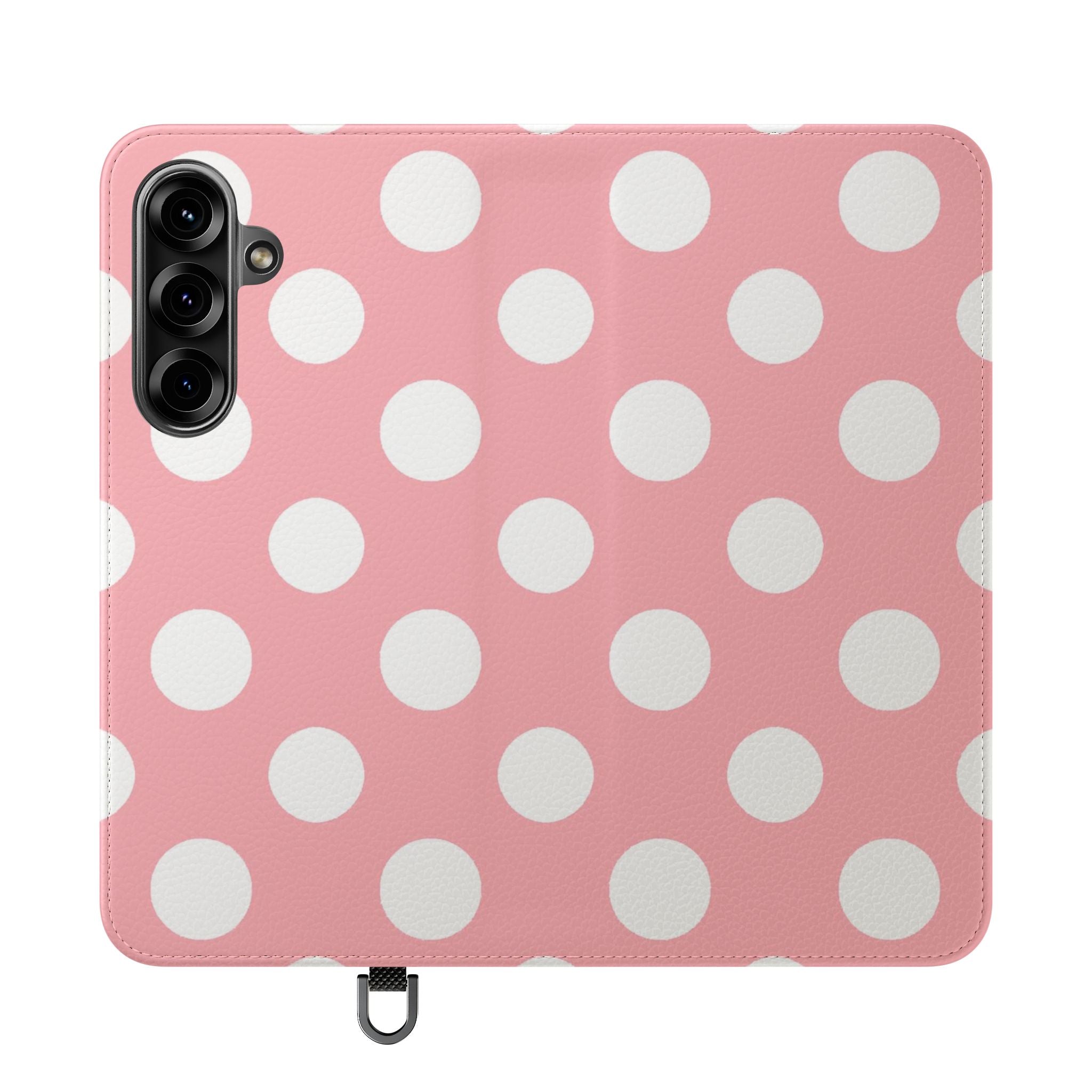 Pink Polka Dot Flip Cases, Artsulli - Art is Long, Life is Short, Phone Case, Size, Samsung Galaxy S25 Plus, , , , , 19069413203893508552