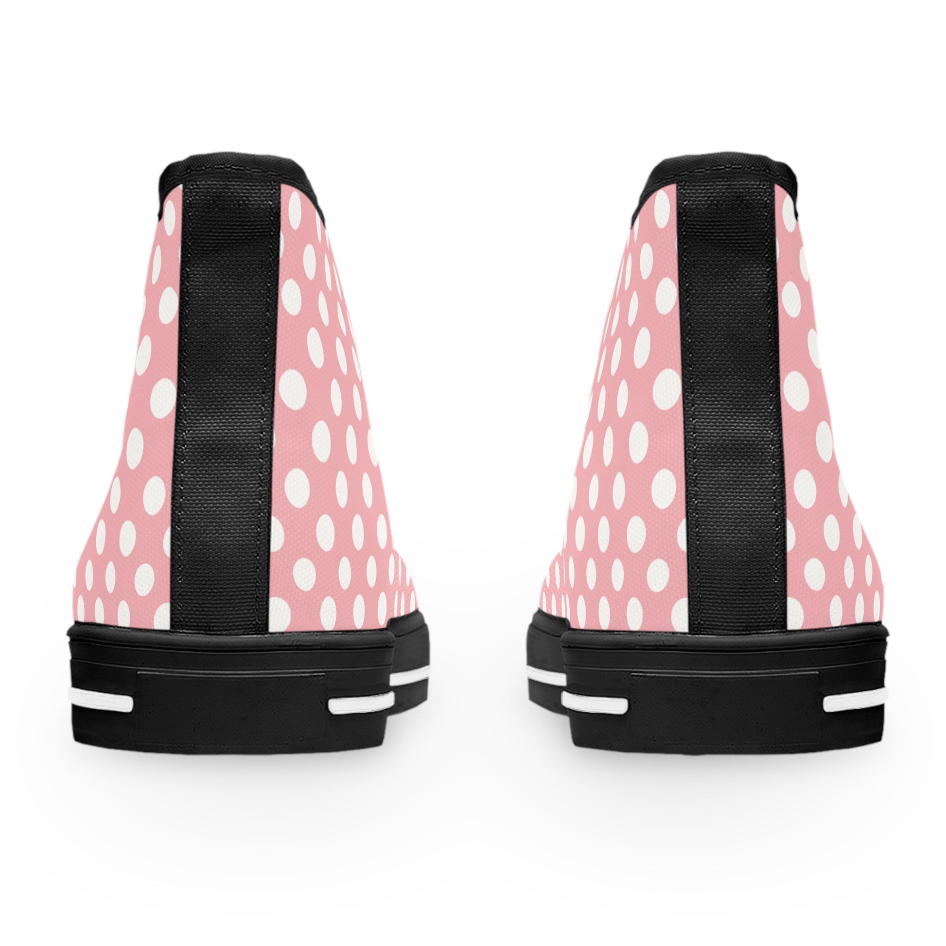 Pink Polka Dot High Top Sneakers, Artsulli - Art is Long, Life is Short, Shoes, , , , , , , 