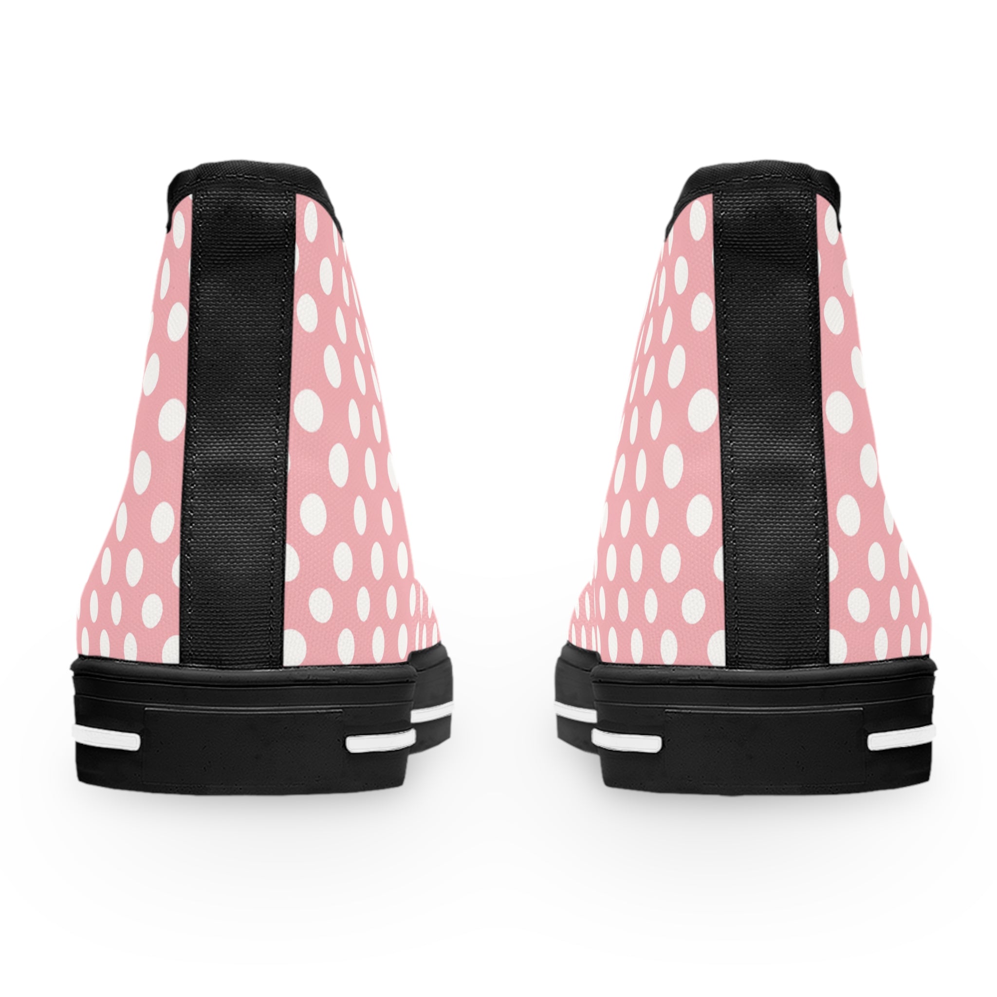 Pink Polka Dot High Top Sneakers, Artsulli - Art is Long, Life is Short, Shoes, , , , , , , 