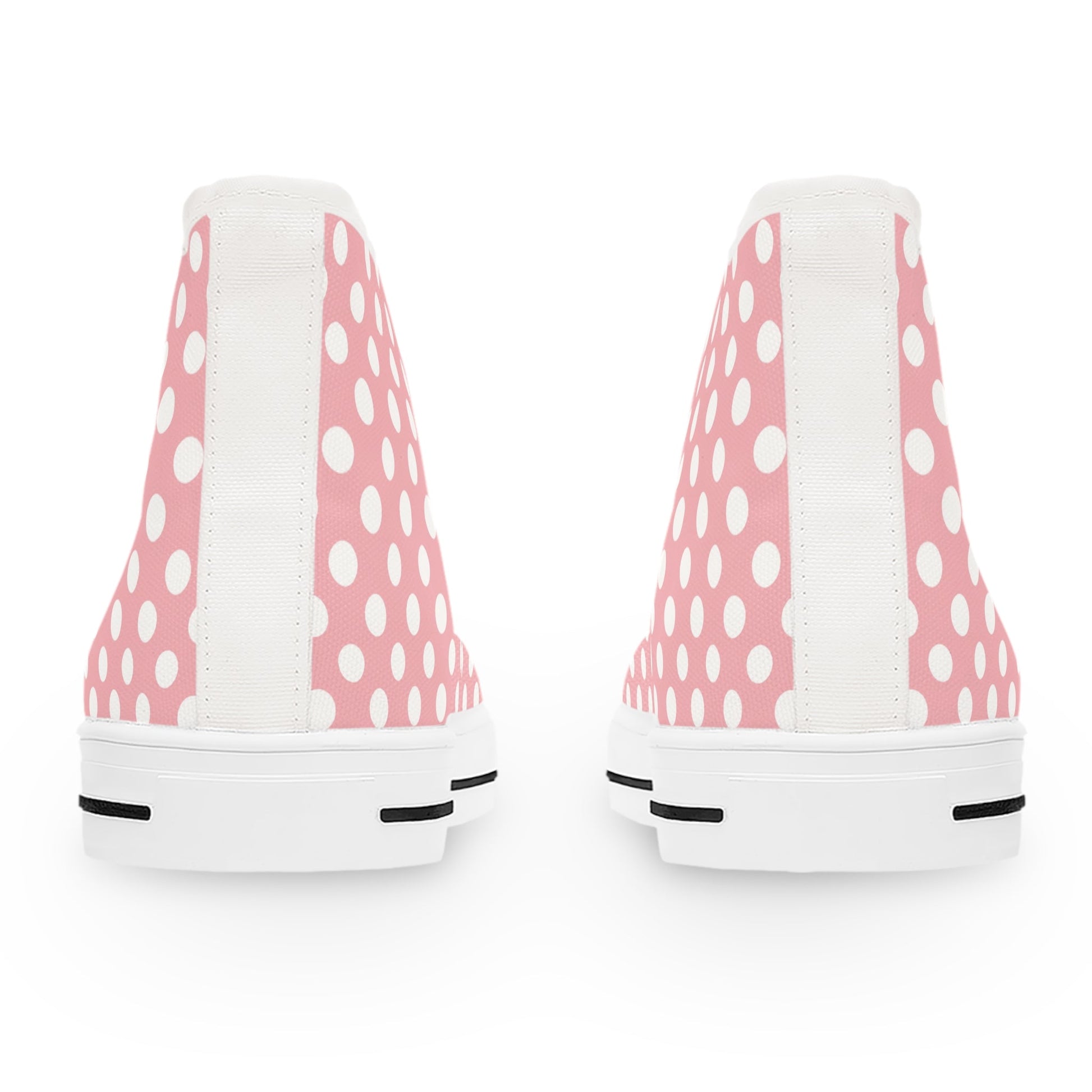 Pink Polka Dot High Top Sneakers, Artsulli - Art is Long, Life is Short, Shoes, , , , , , , 