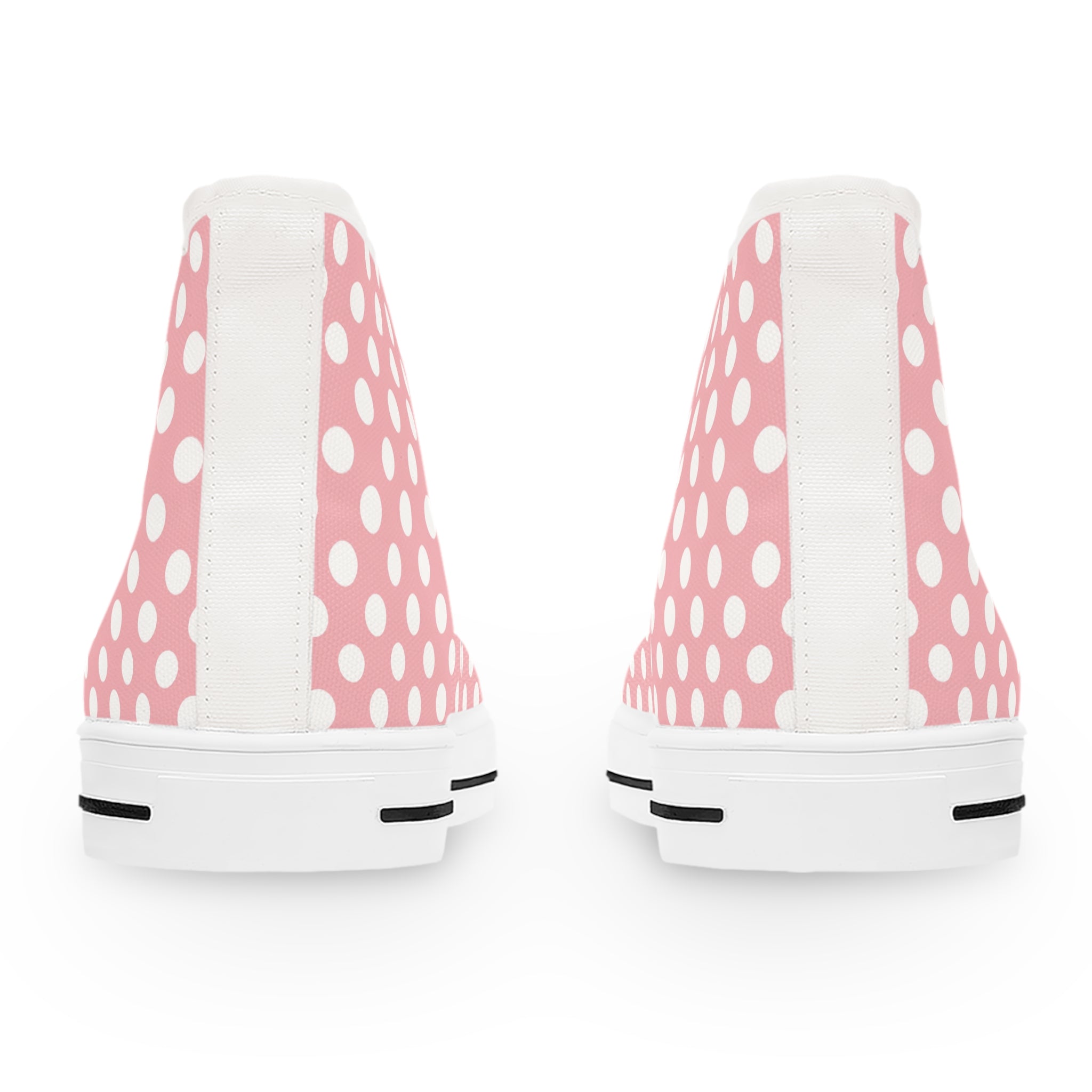 Pink Polka Dot High Top Sneakers, Artsulli - Art is Long, Life is Short, Shoes, , , , , , , 