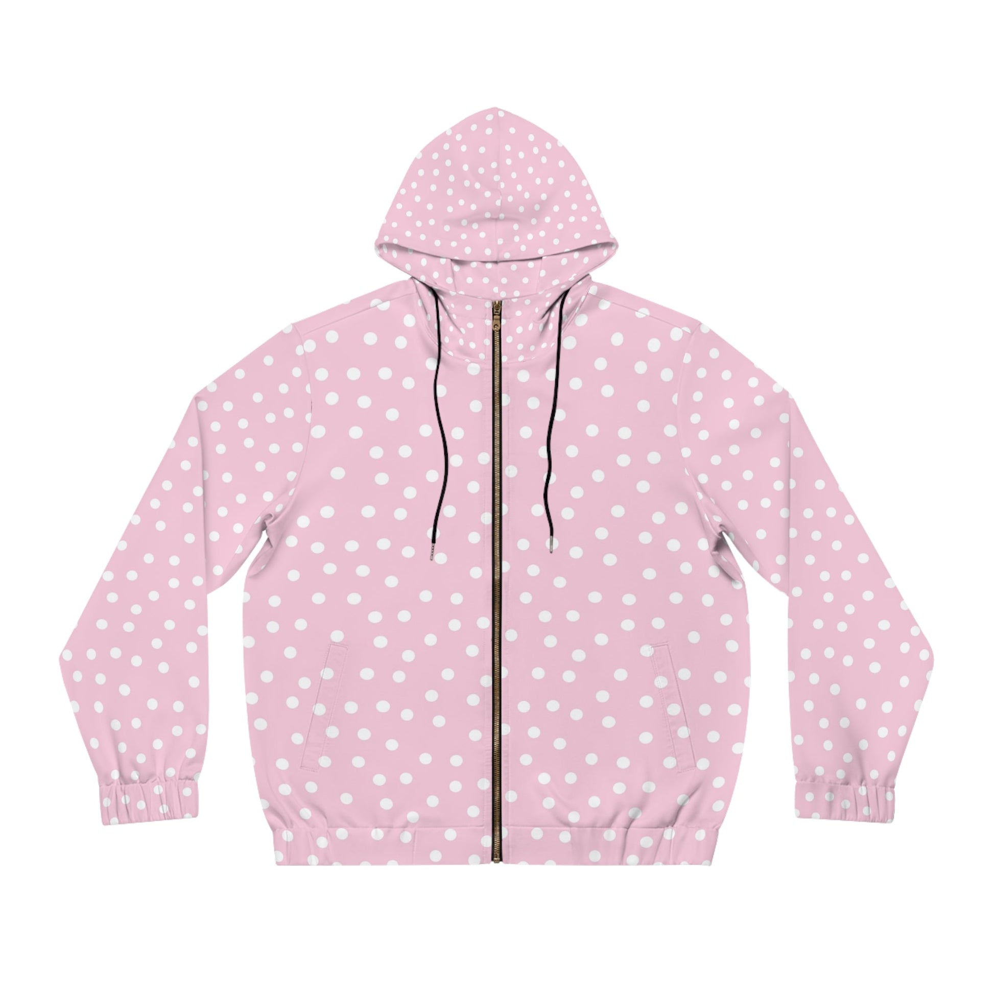 JAKKOUTTHEBXX Pink Polka Dot Hooded Windbreaker 2025