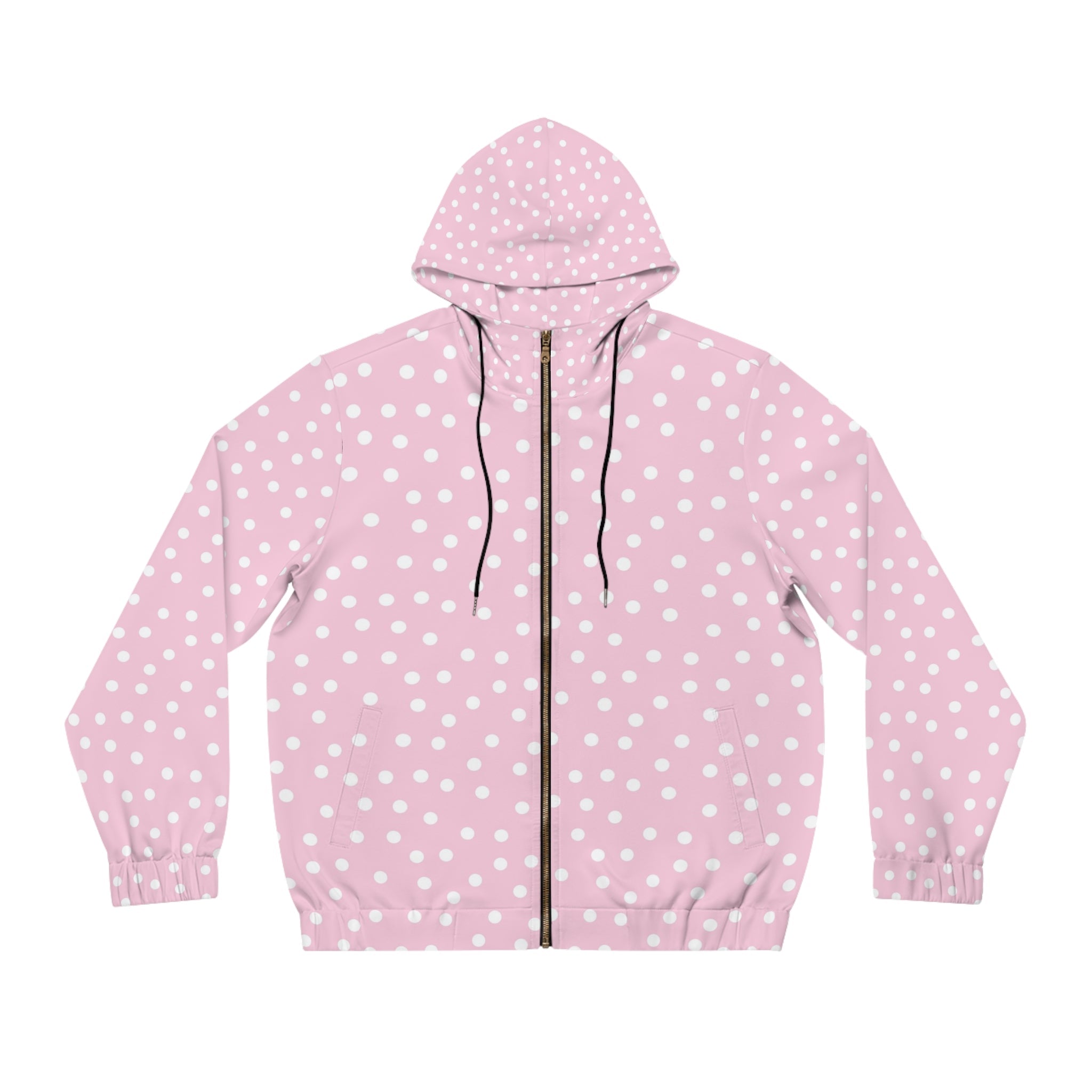 JAKKOUTTHEBXX Pink Polka Dot Hooded Windbreaker 2025